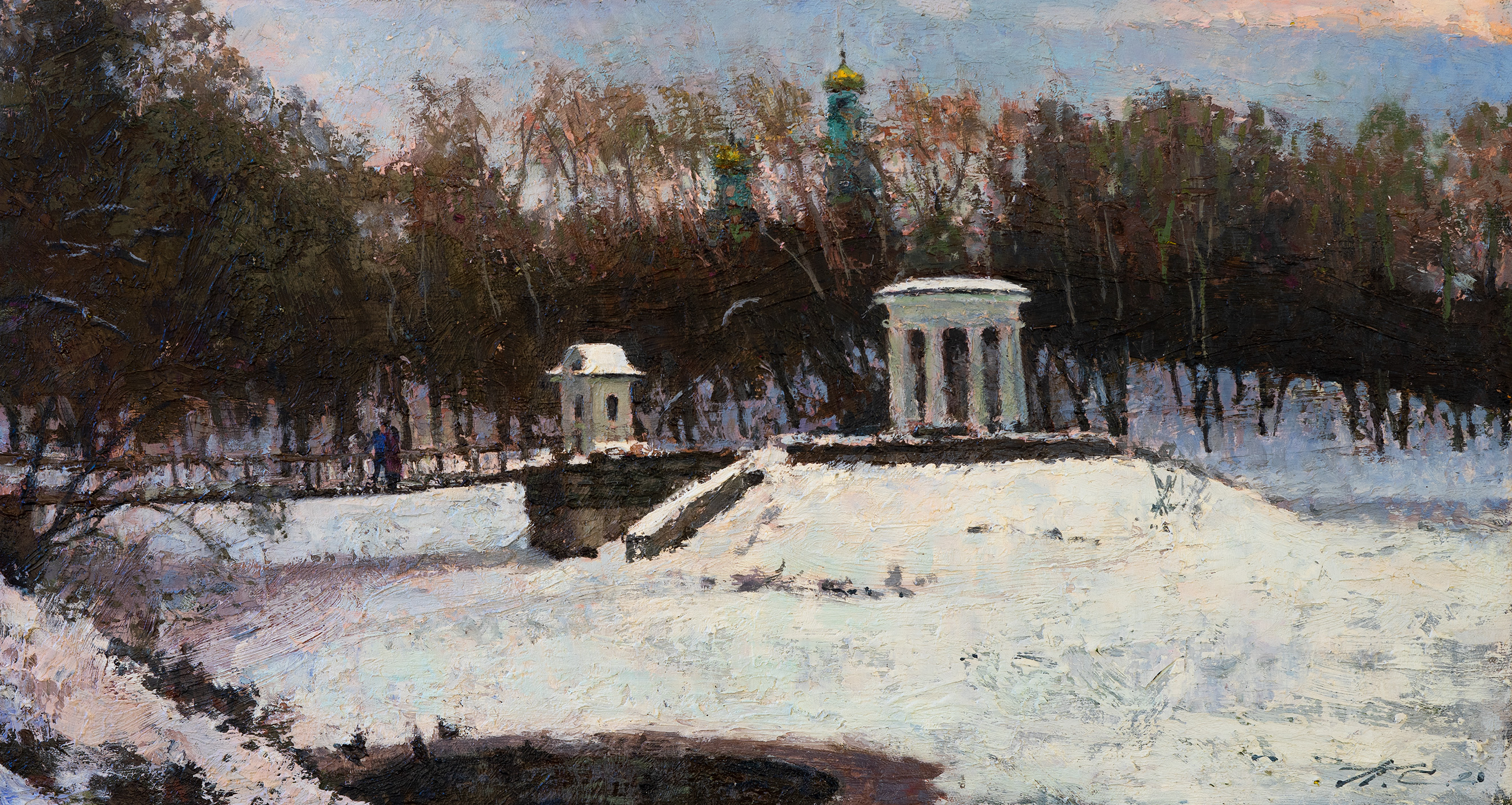 Winter evening - 1, Sergei Prokhorov, 买画 油
