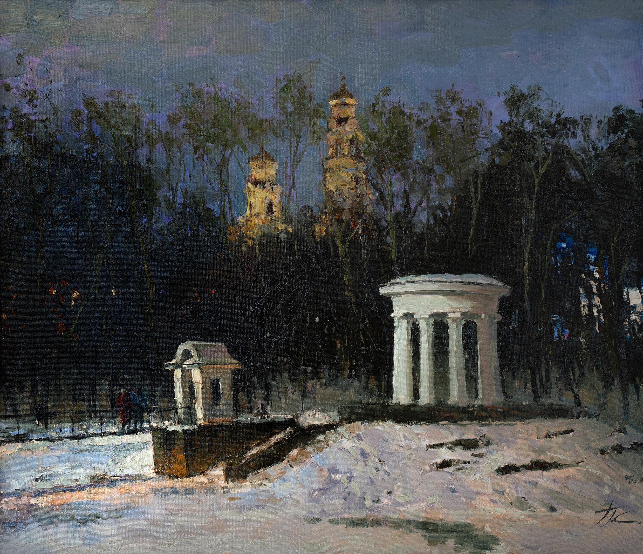 Winter Evening in Kharitonovsky Park - 1, Sergei Prokhorov, 买画 油