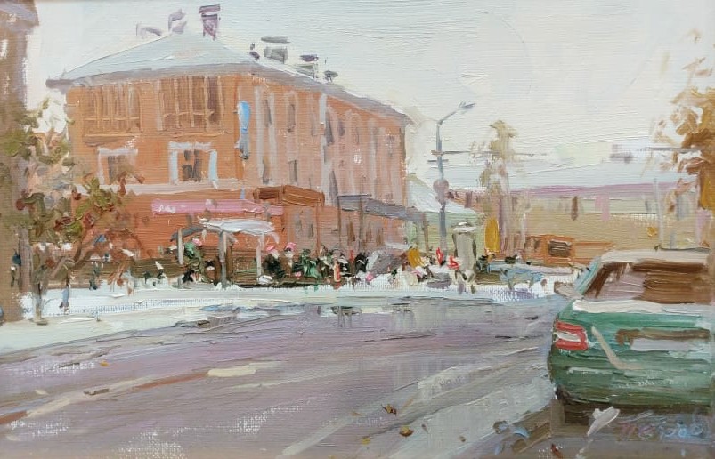 Street. Winter - 1, Nikolay Petrov, 买画 油