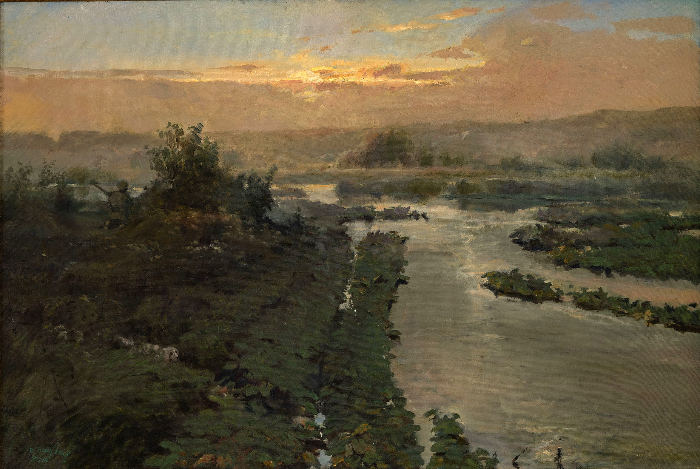 在乌斯季-皮西亚的早晨 - 1, Vyacheslav Petryaev, 买画 油