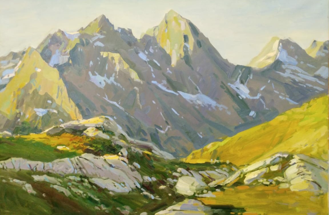 In the Mountains - 1, Nikolay Petrov, 买画 油