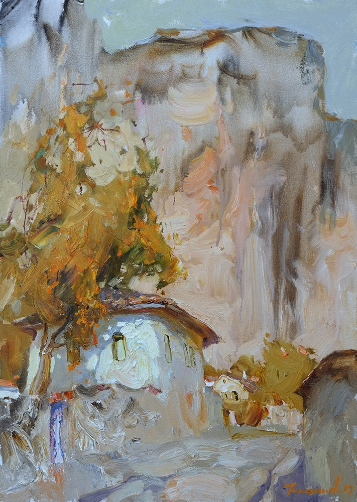 街下了山 - 1, 亚历山大Tunkin, 买画 油