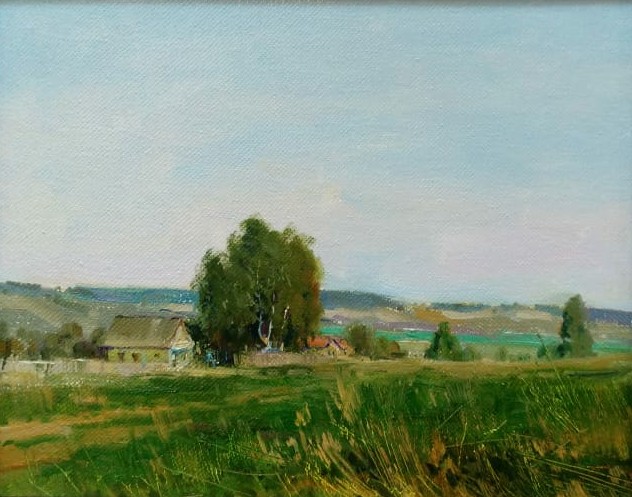 On the Village Outskirts - 1, Nikolay Petrov, 买画 油
