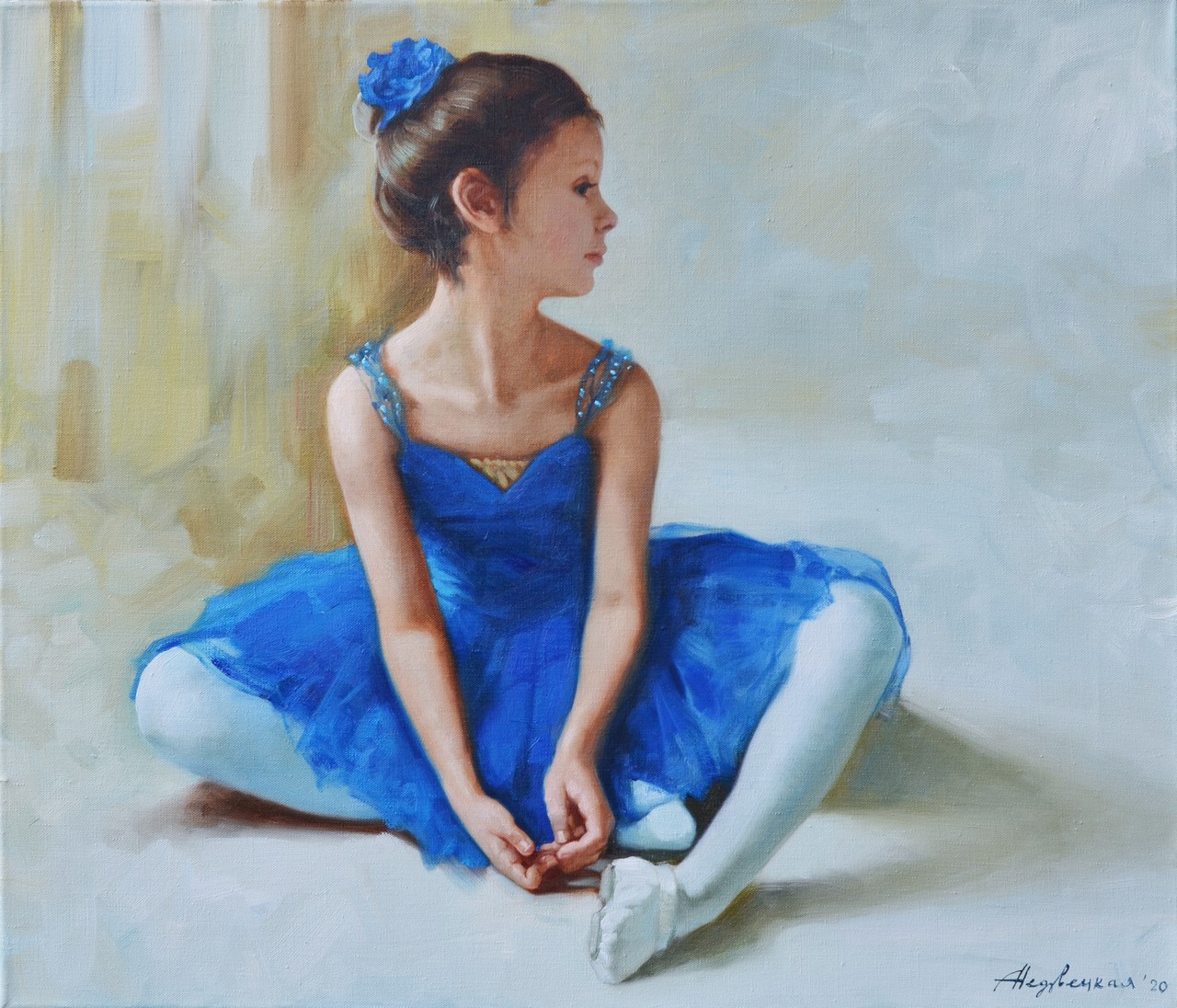 小芭蕾舞演员在蓝色的 - 1, 亚历山大Nedzvetskaya, 买画 油