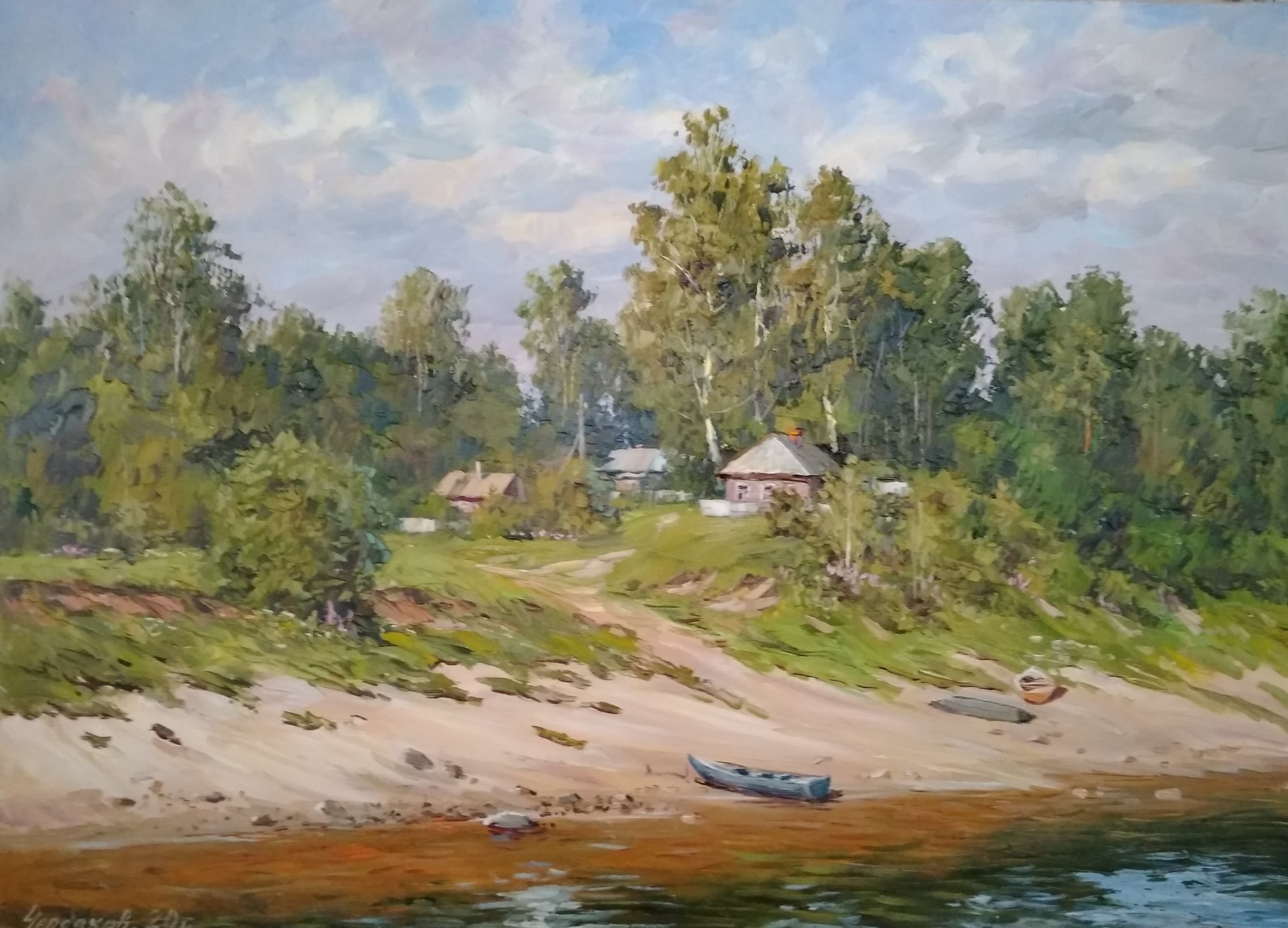 夏季在河上 - 1, Vyacheslav Cherdakov, 买画 油