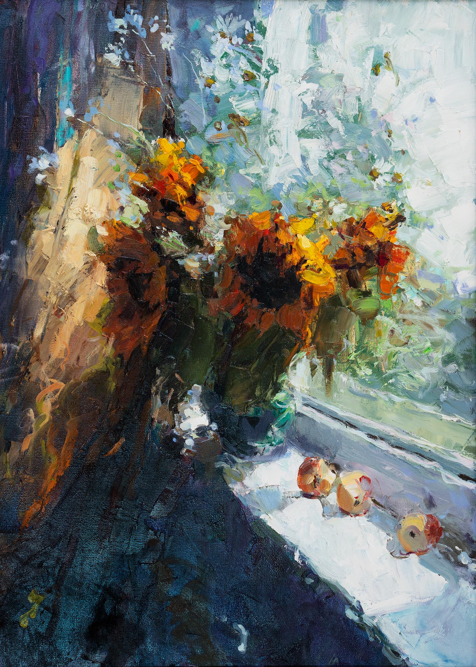 Sunflowers on the Window - 1, Sergei Prokhorov, 买画 油