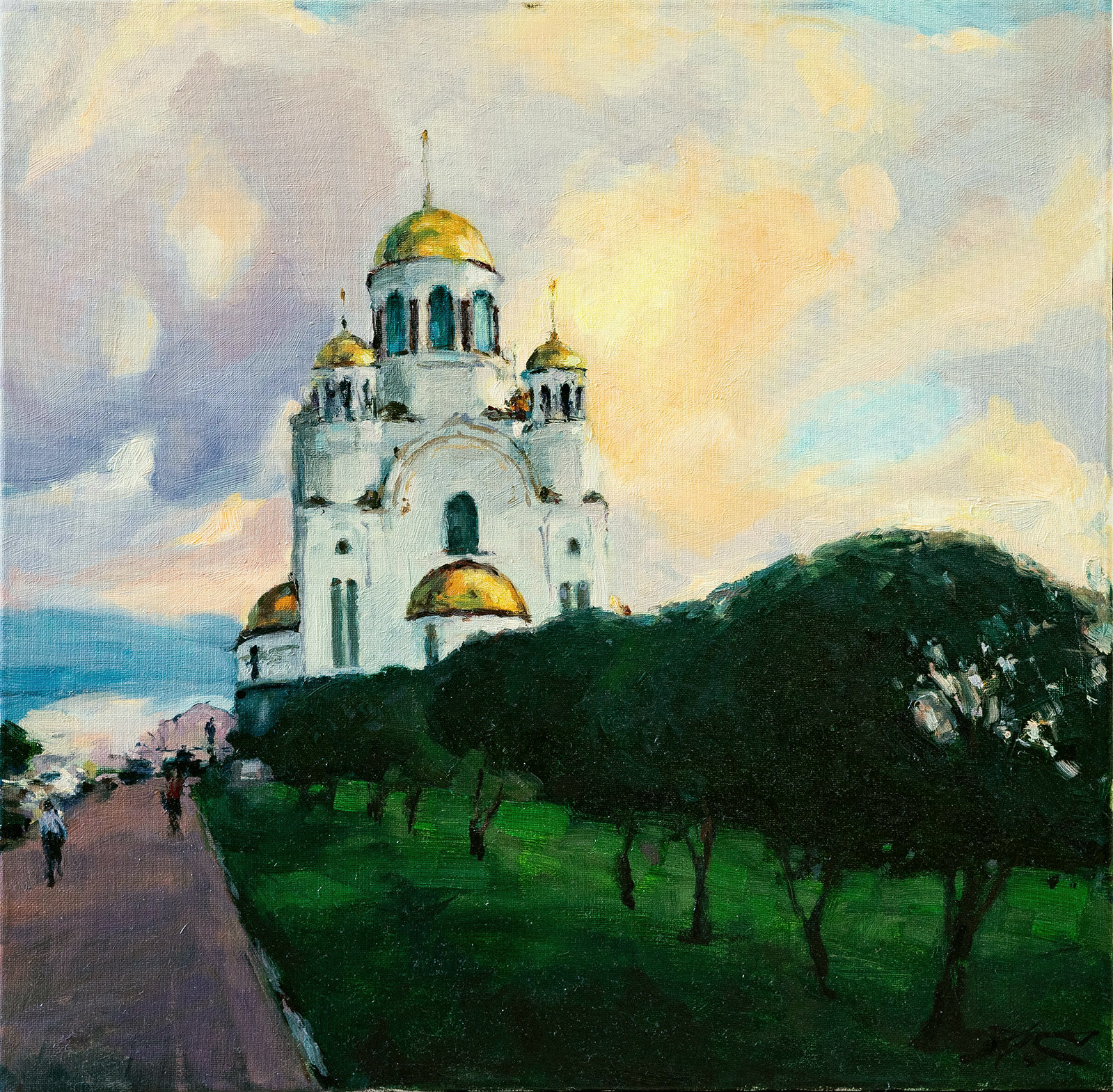 Clouds Above the Church - 1, Sergei Prokhorov, 买画 油