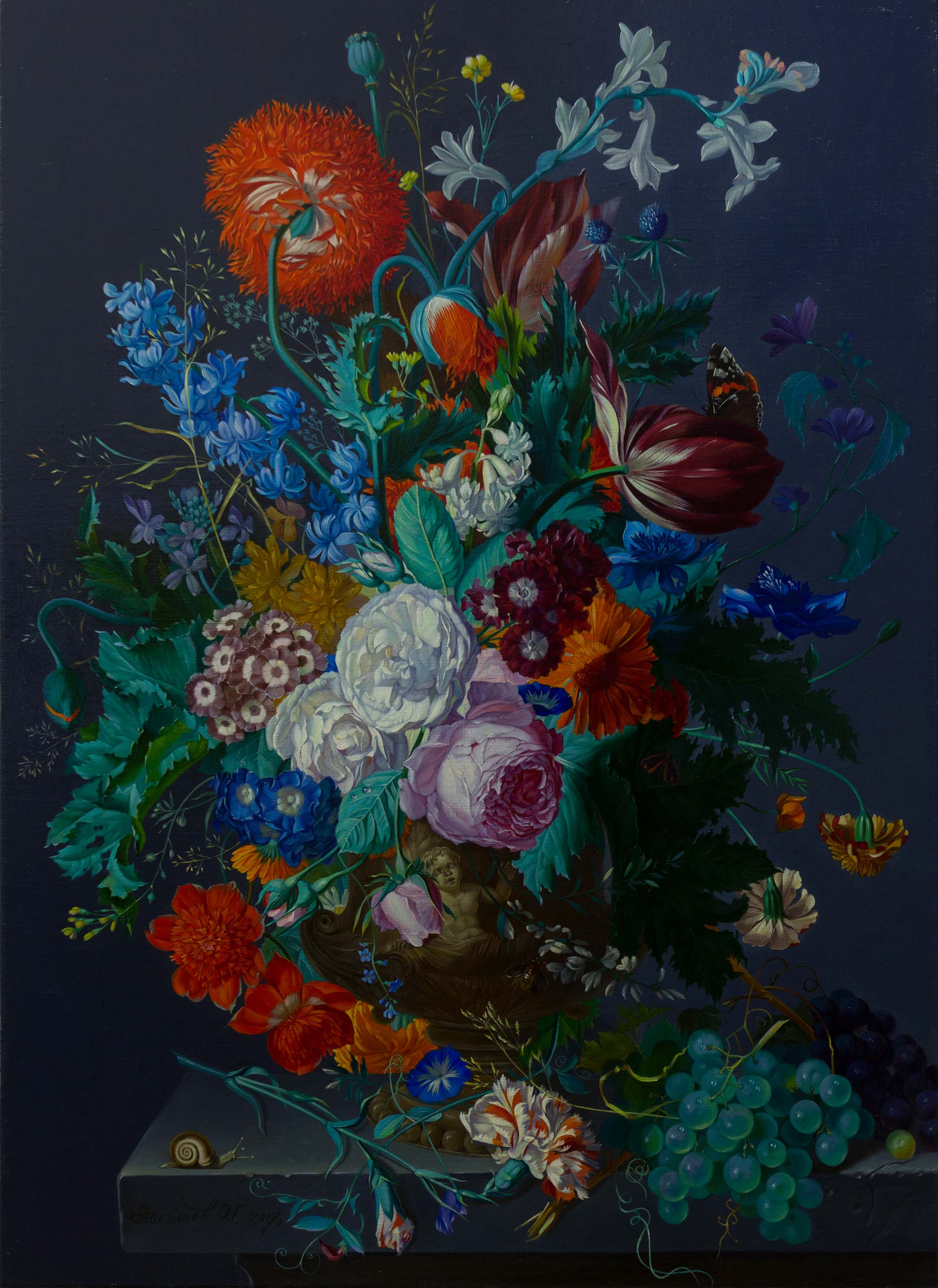 Rachel Ruysch. Still life with flowers and fruit - 1,  奥列格*尼古拉耶夫, 买画 油