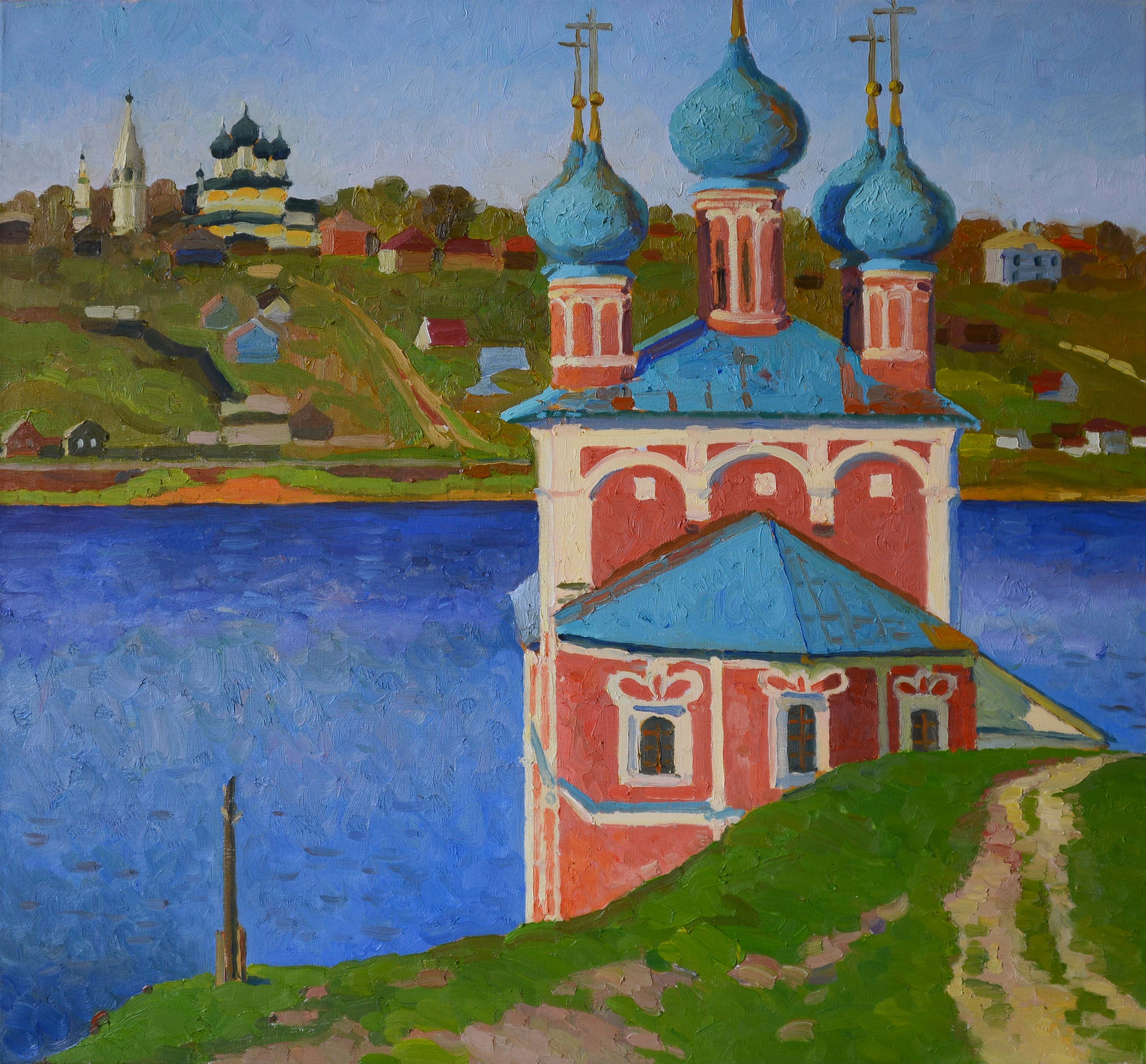 View of Tutaev through Kazan Church - 1, Anastasia Nesterova, 买画 油