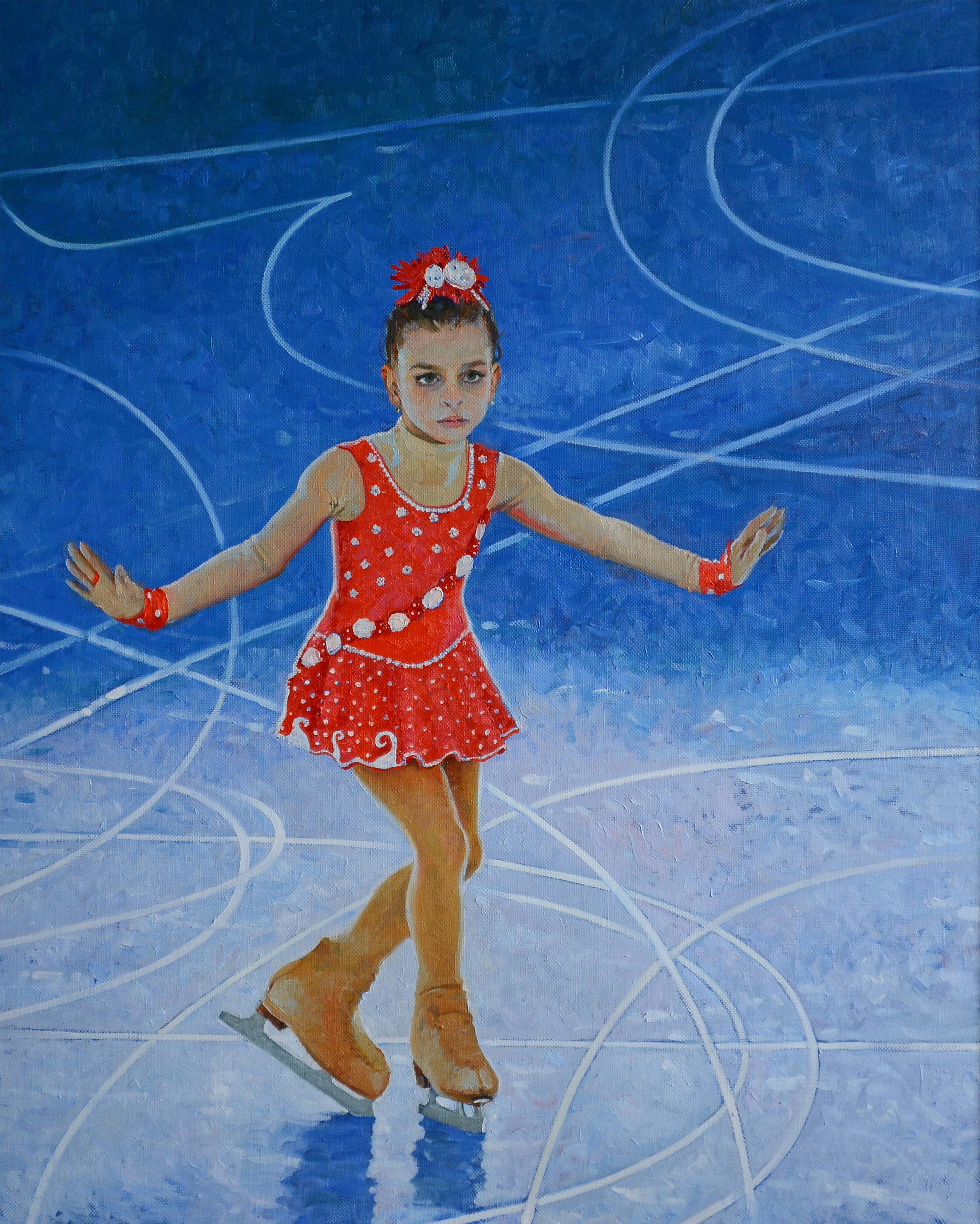 Performance of a Young Figure Skater - 1, Anastasia Nesterova, 买画 油