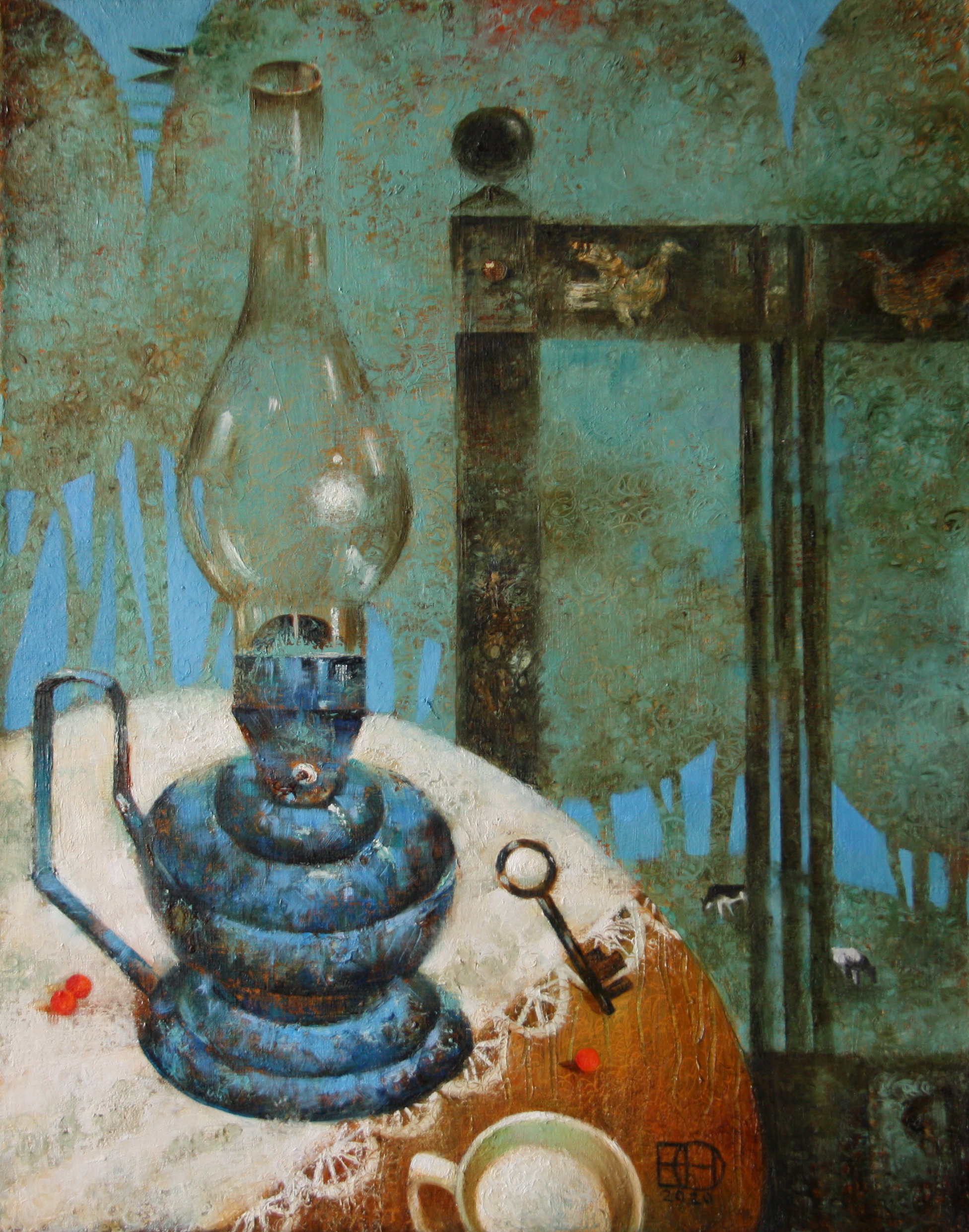 Blue Lamp - 1, Nadezhda Egorova, 买画 油