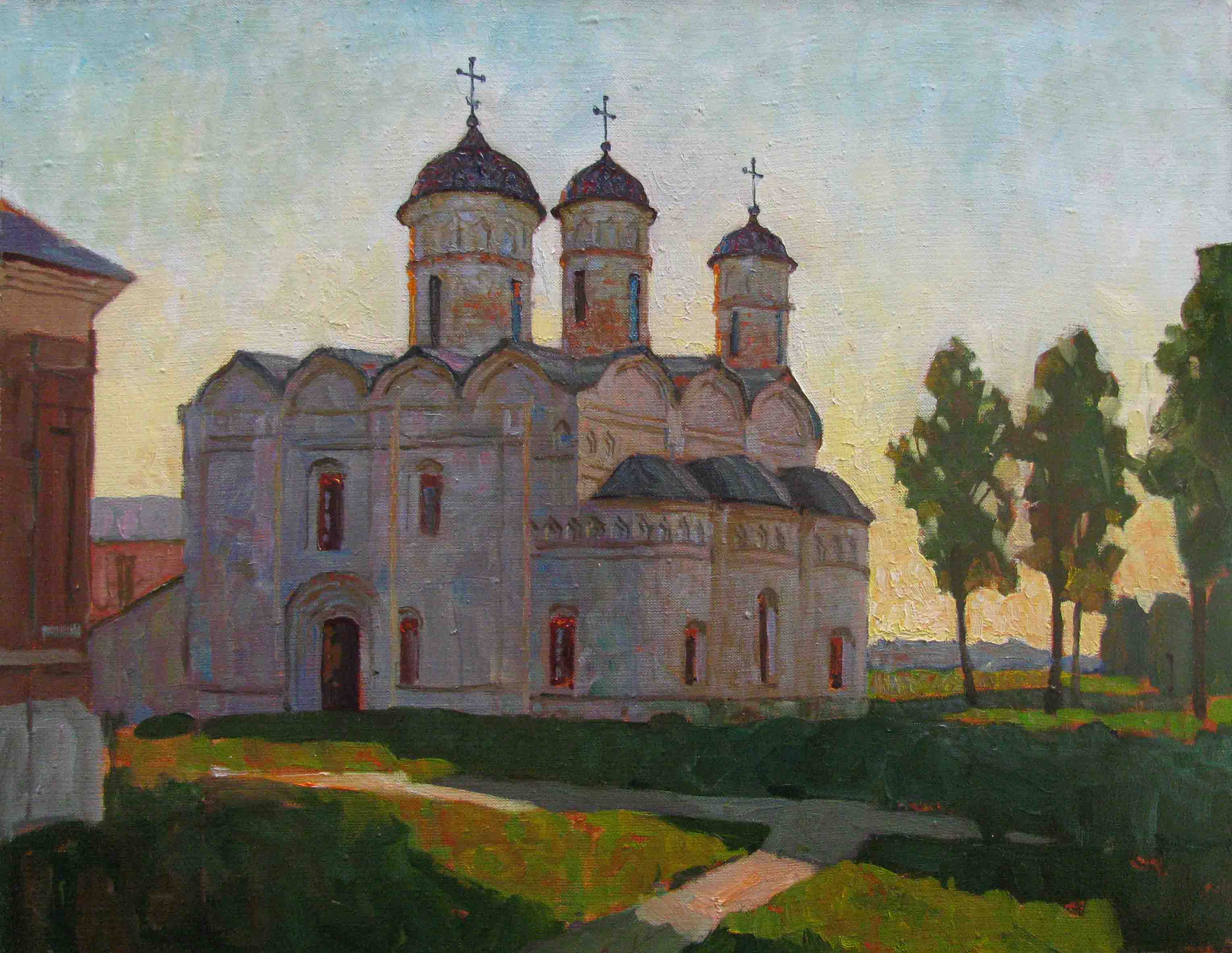 Summer Evening. Rizopolozhensky Cathedral - 1, Alexander Savelenko, 买画 油