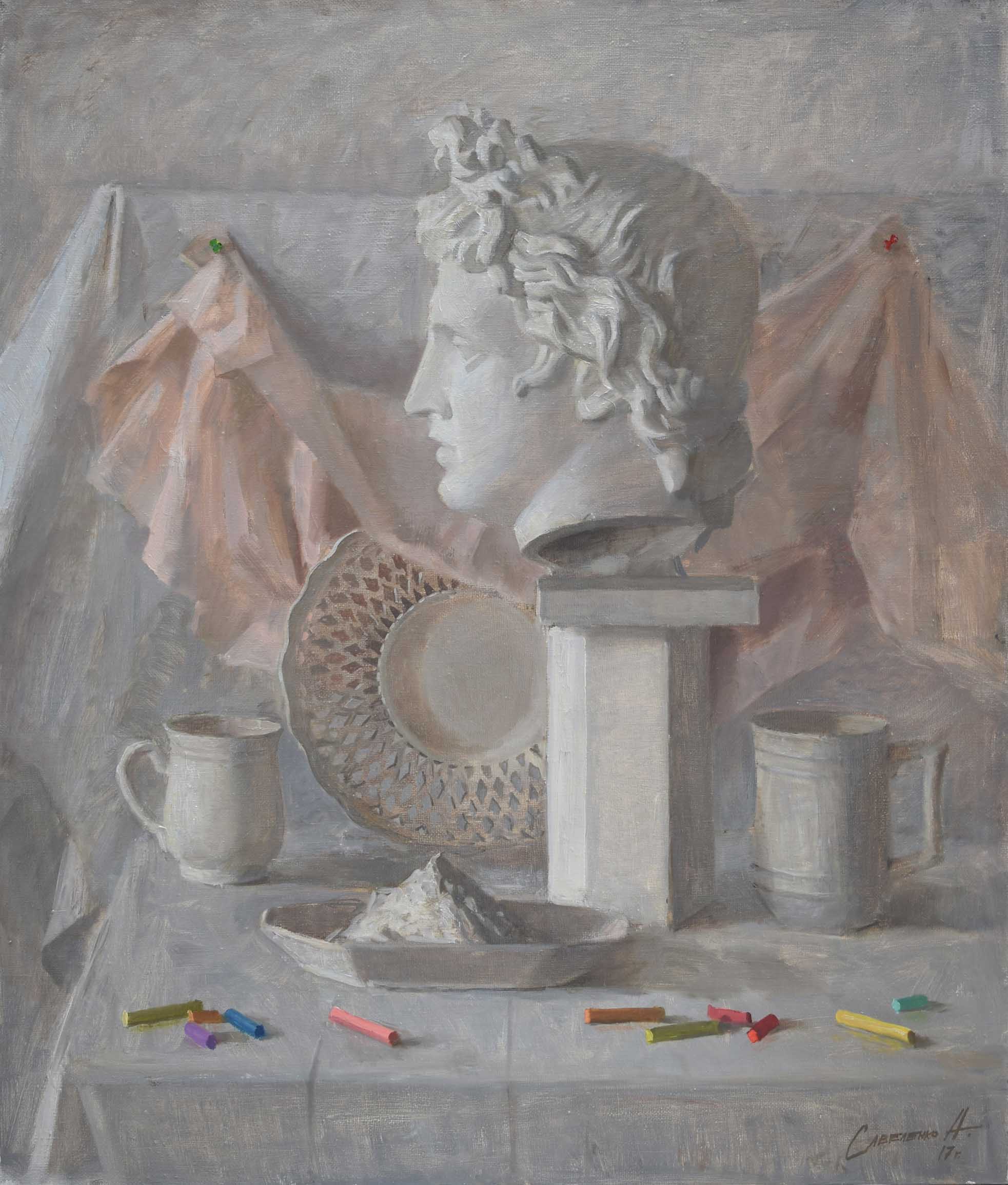 Gypseous Still Life. From the "Life of Materials" series - 1, Alexander Savelenko, 买画 油
