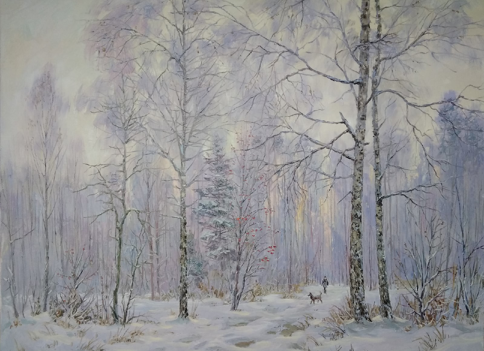 Winter Walk - 1, Vyacheslav Cherdakov, 买画 油