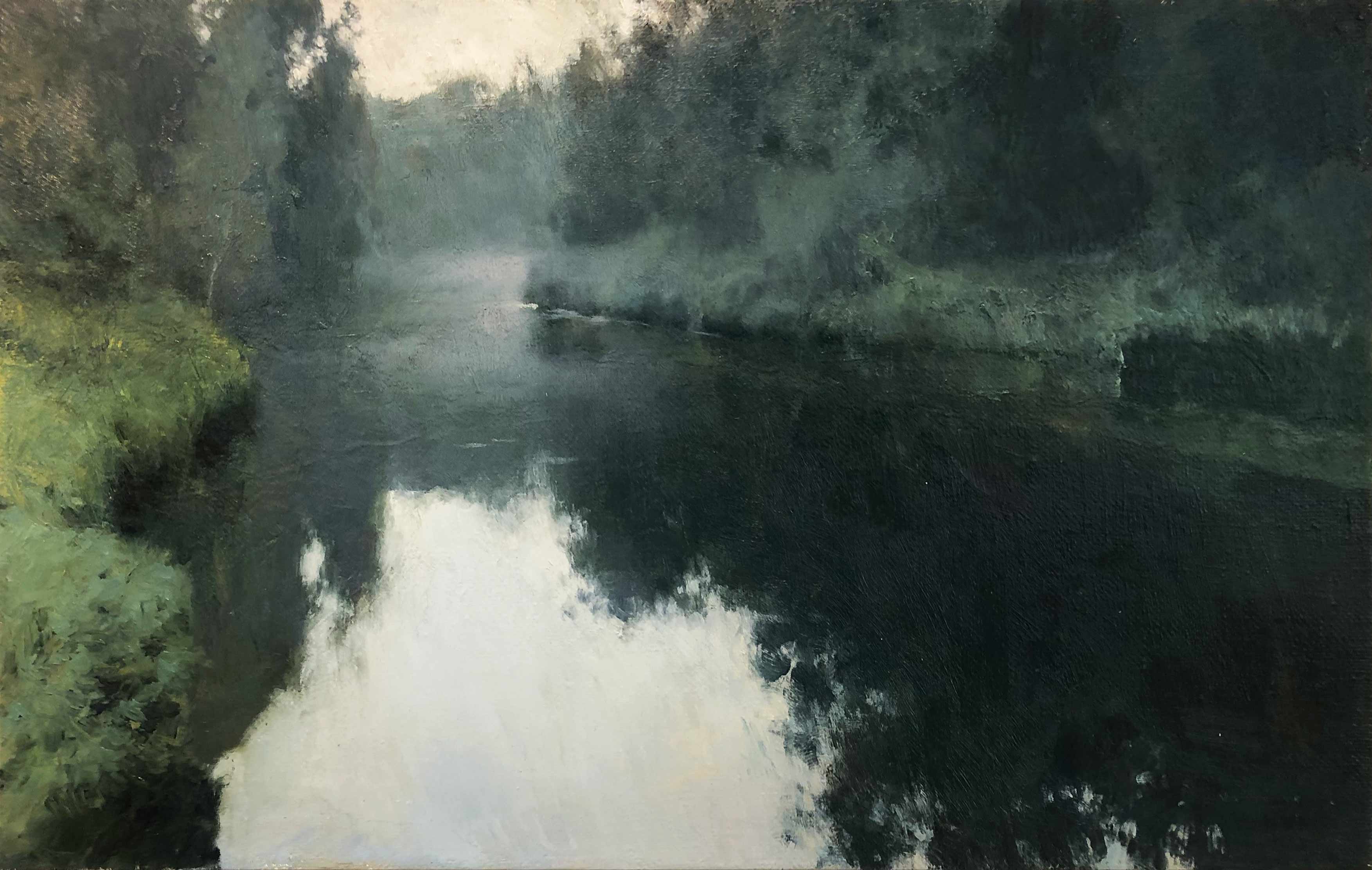 Fog Above the River - 1, Vladimir Kirillov, 买画 油