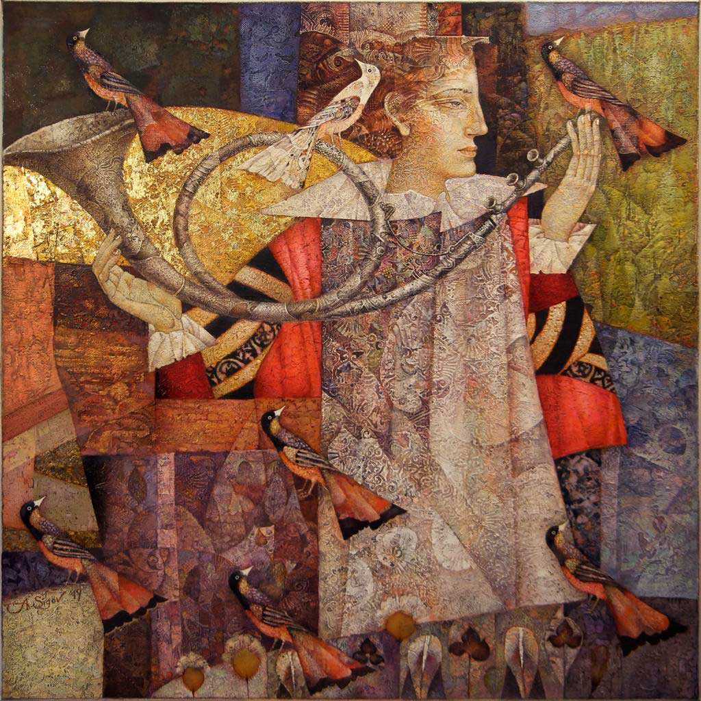 Composition For the White Bird - 1, Alexander Sigov, 买画 油