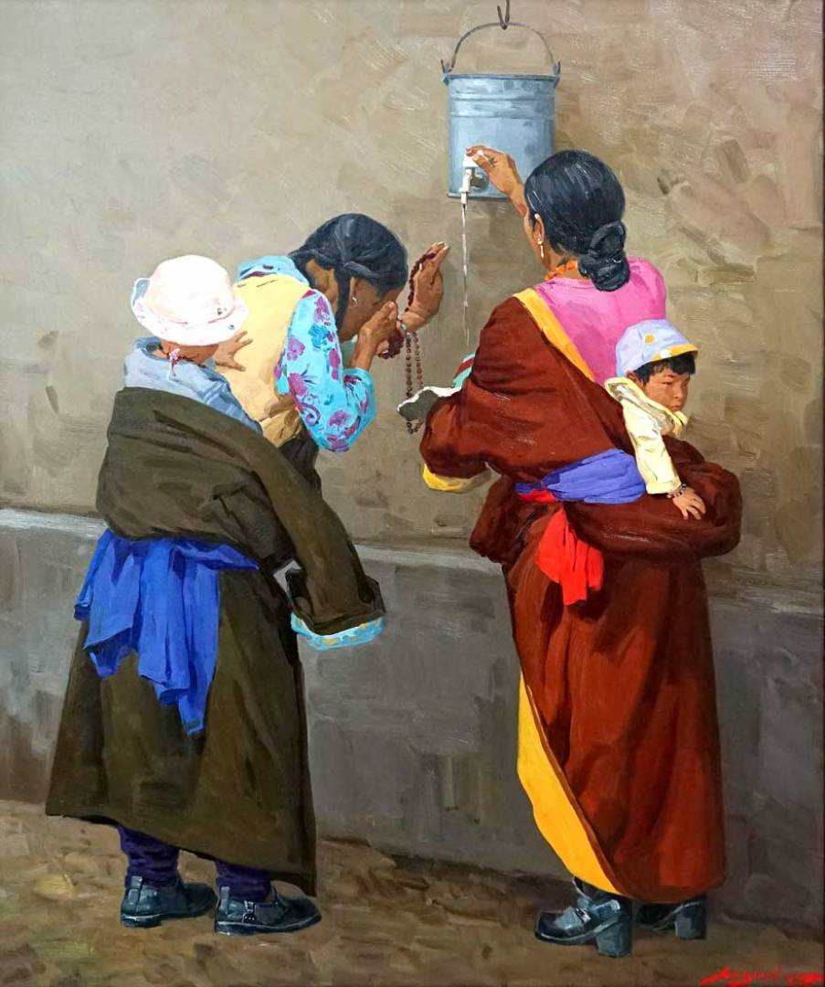 西藏朝圣者 - 1, 梅德*瓦西里耶夫, 买画 油