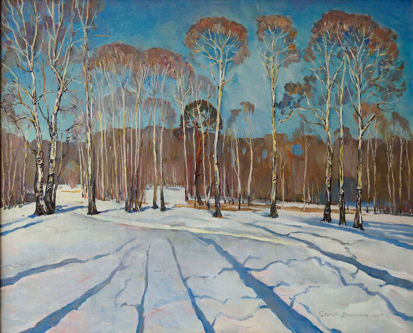 Birch Forest - 1, Sergei Volochaev, 买画 油