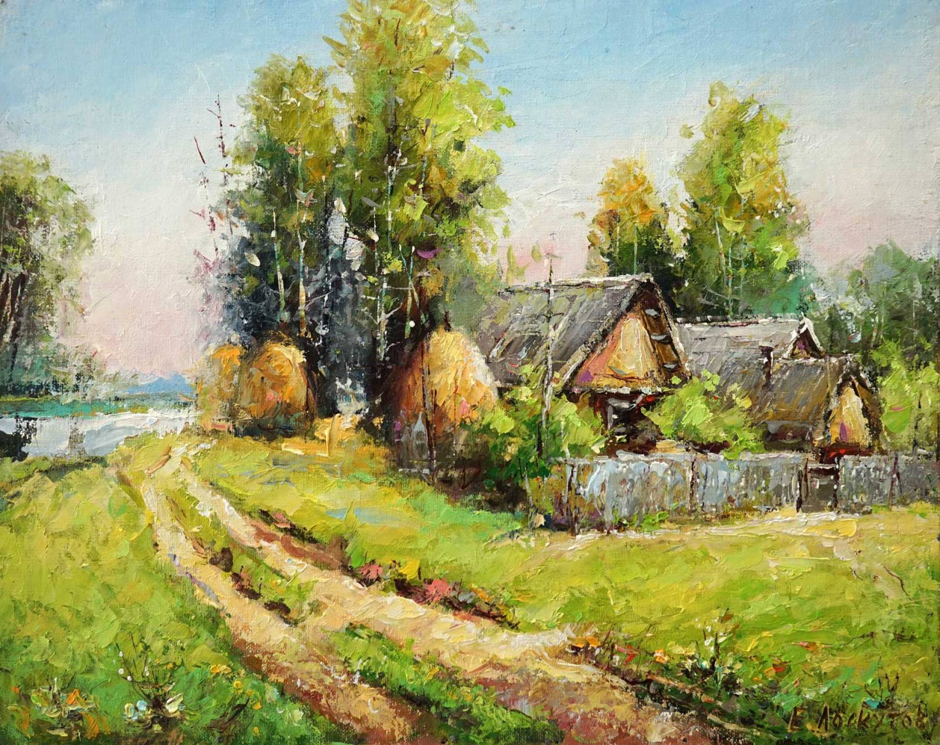 Village Etude - 1, Evgeny Loskutov, 买画 油