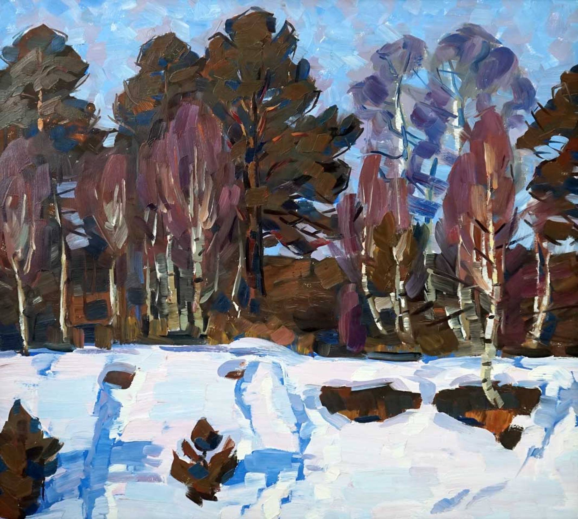 Winter Forest - 1, Yuri Sidorovich, 买画 油
