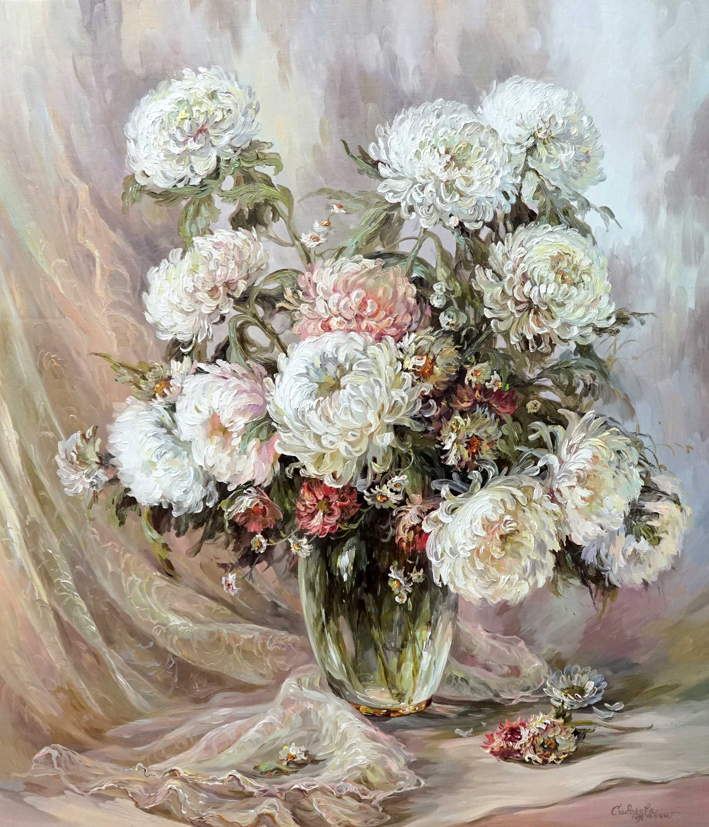 Chrysanthemum - 1, Zhanna Sidorova, 买画 油