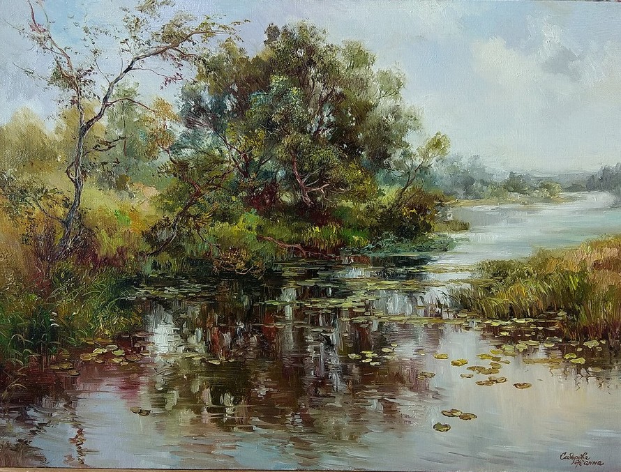On the Pond - 1, Zhanna Sidorova, 买画 油