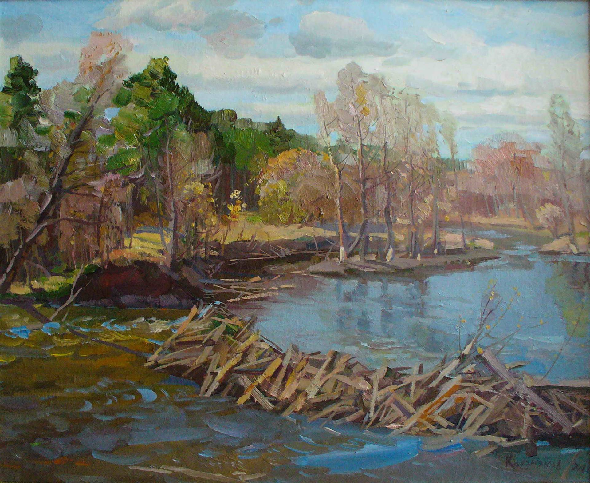 Beaver Dam - 1, Nikolay Korznyakov, 买画 油