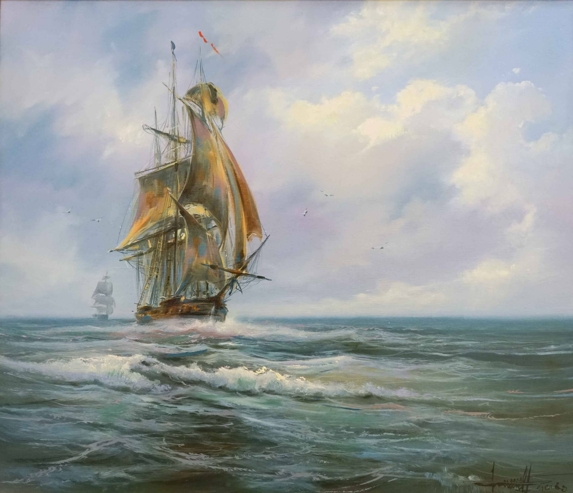 帆船 - 1, Dmitry Balakhonov, 买画 油