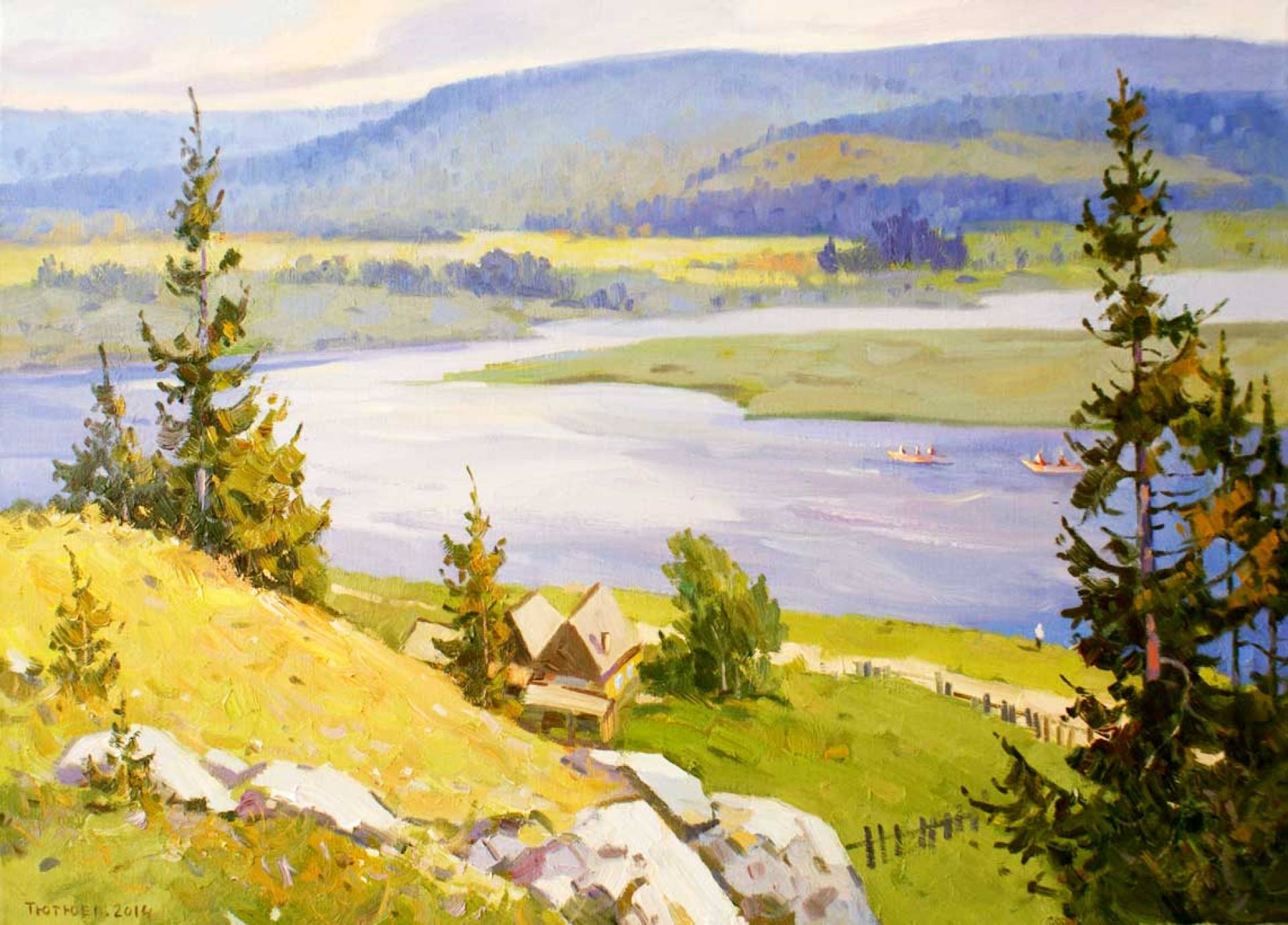 Chusovaya River - 1, Vladimir Tyutyuev, 买画 油