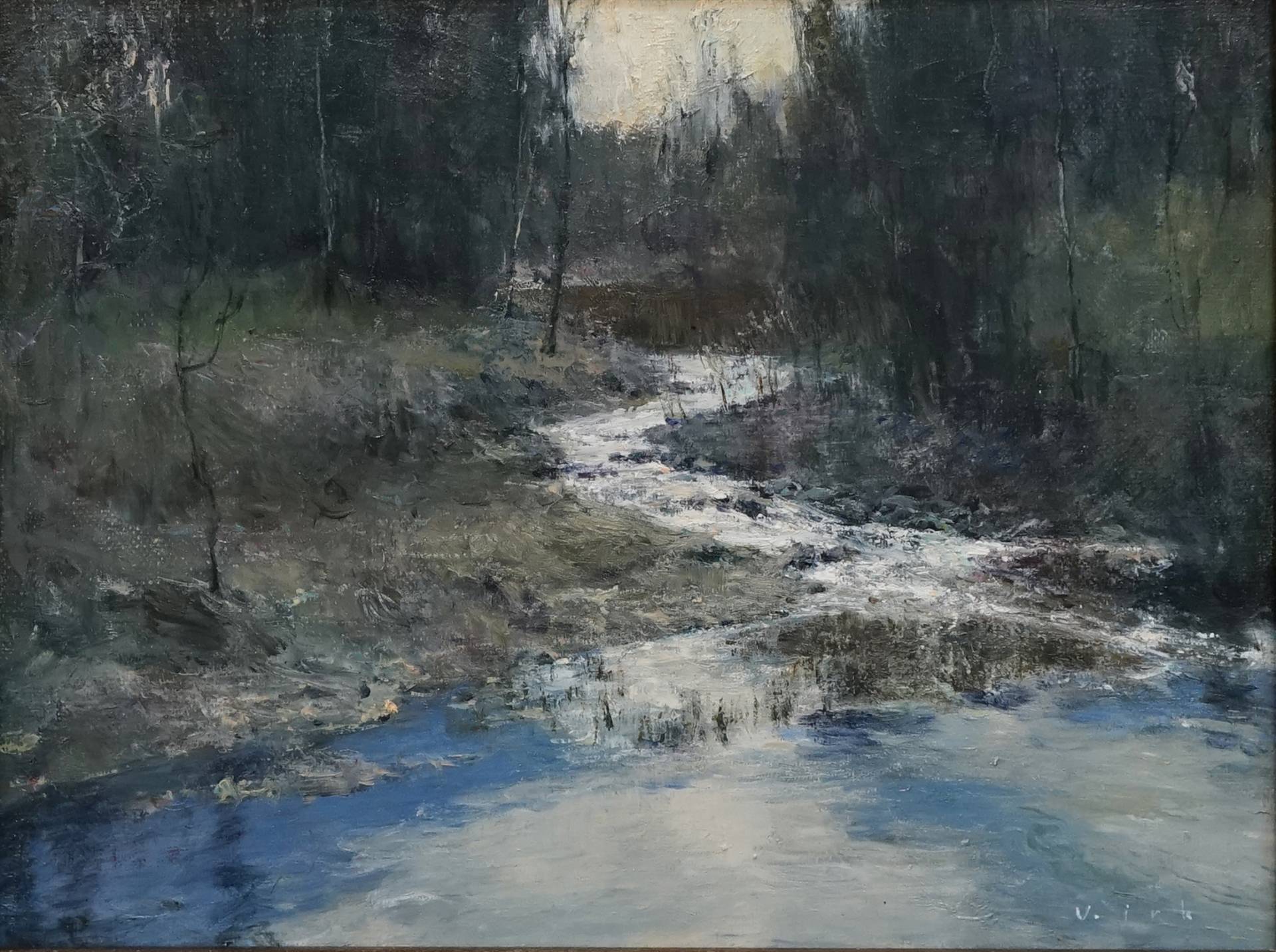 森林中的河流 - 1, Vladimir Kirillov, 买画 油