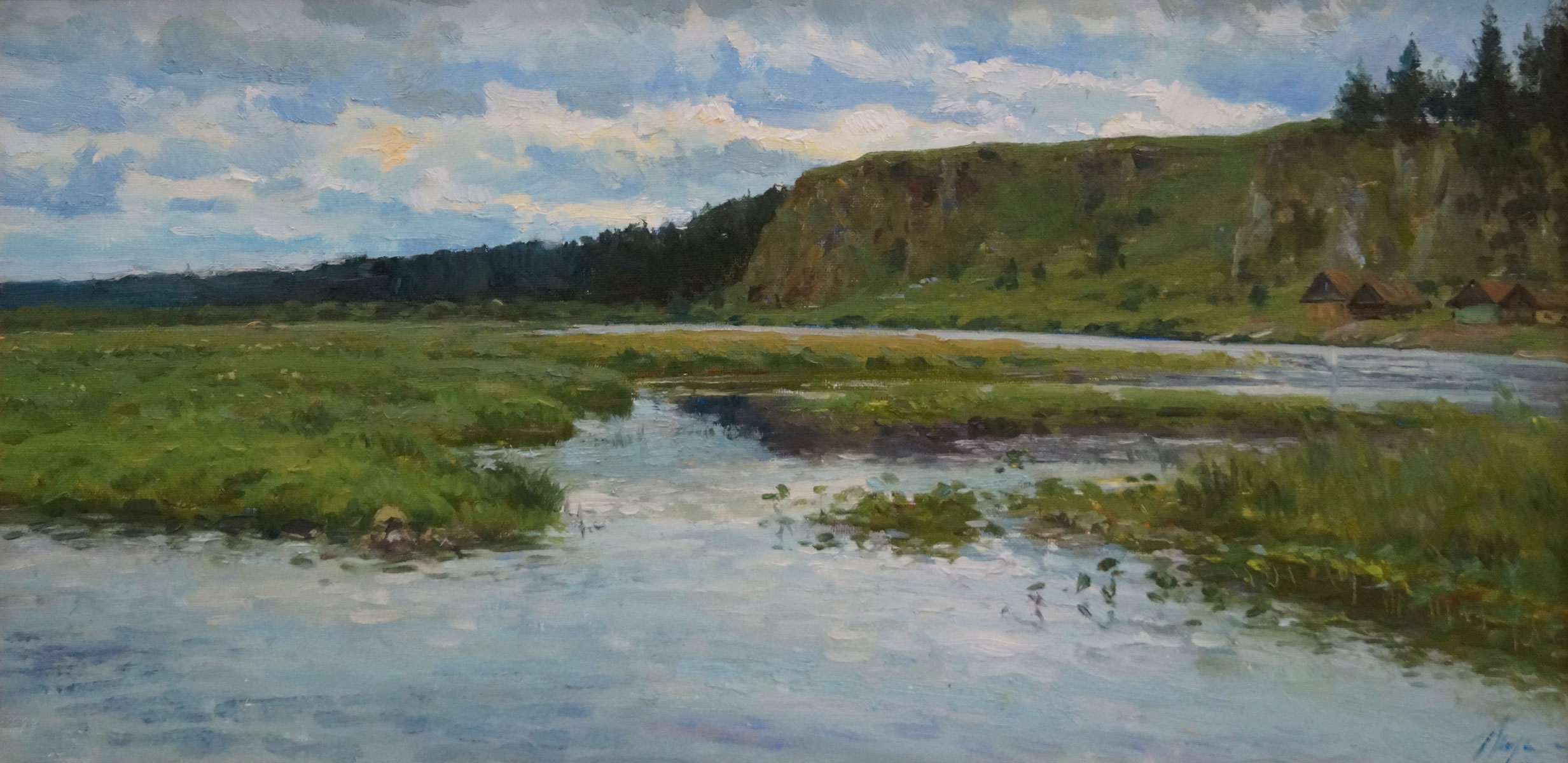 Chusovaya River Flows - 1, Rustem Khuzin, 买画 油