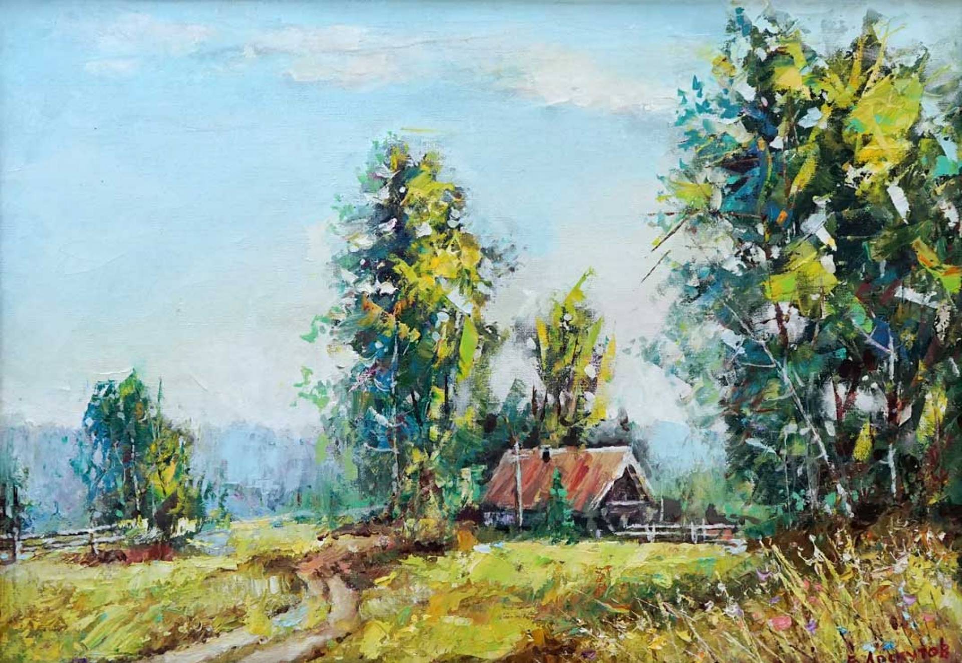 热天下午 - 1, Evgeny Loskutov, 买画 油