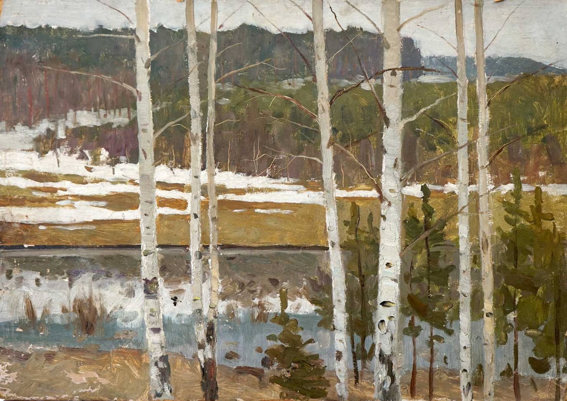 Spring Landscape - 1, Boris Glushkov, 买画 油