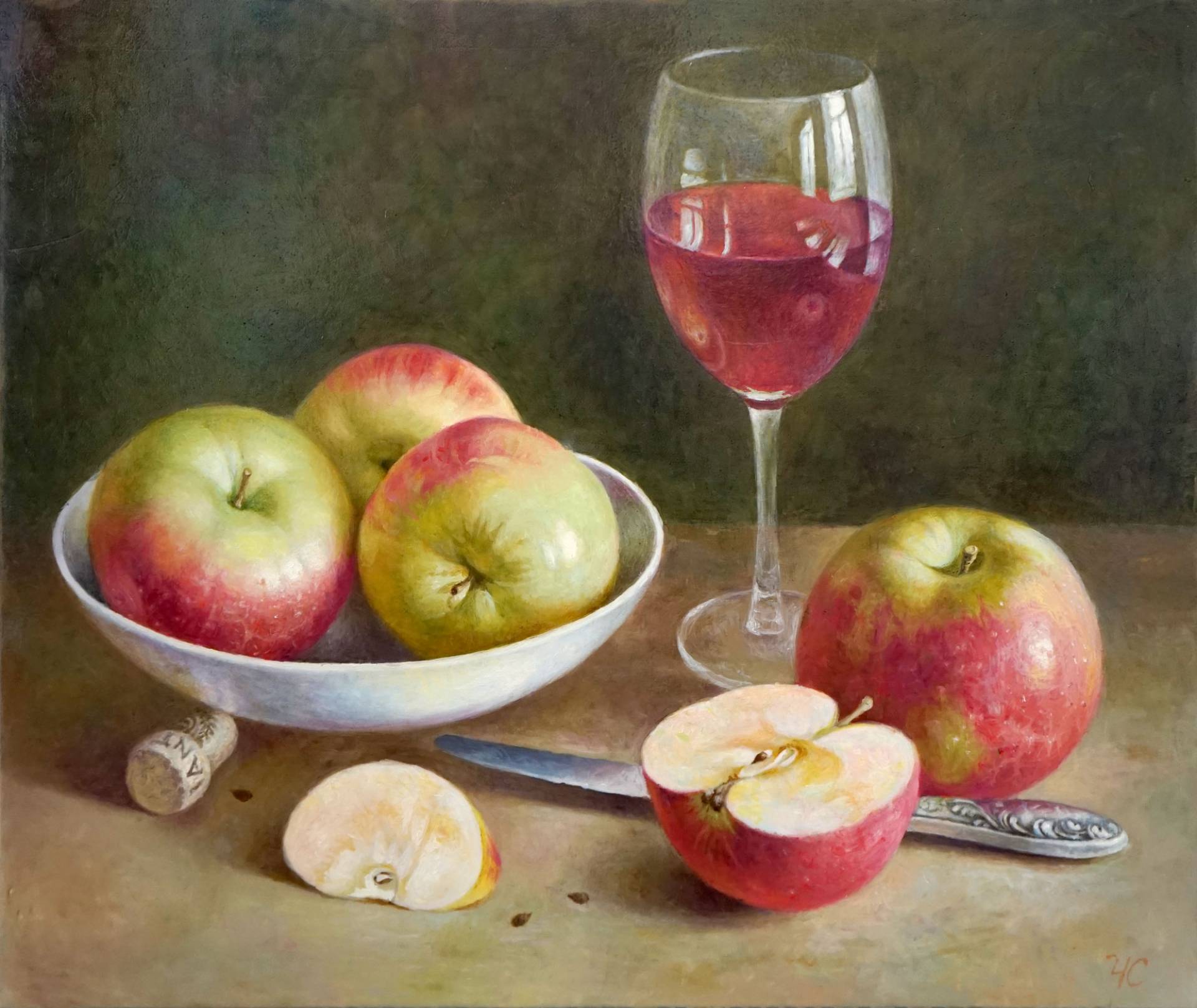 Apples and Wine - 1, Stanislav Chadov, 买画 油