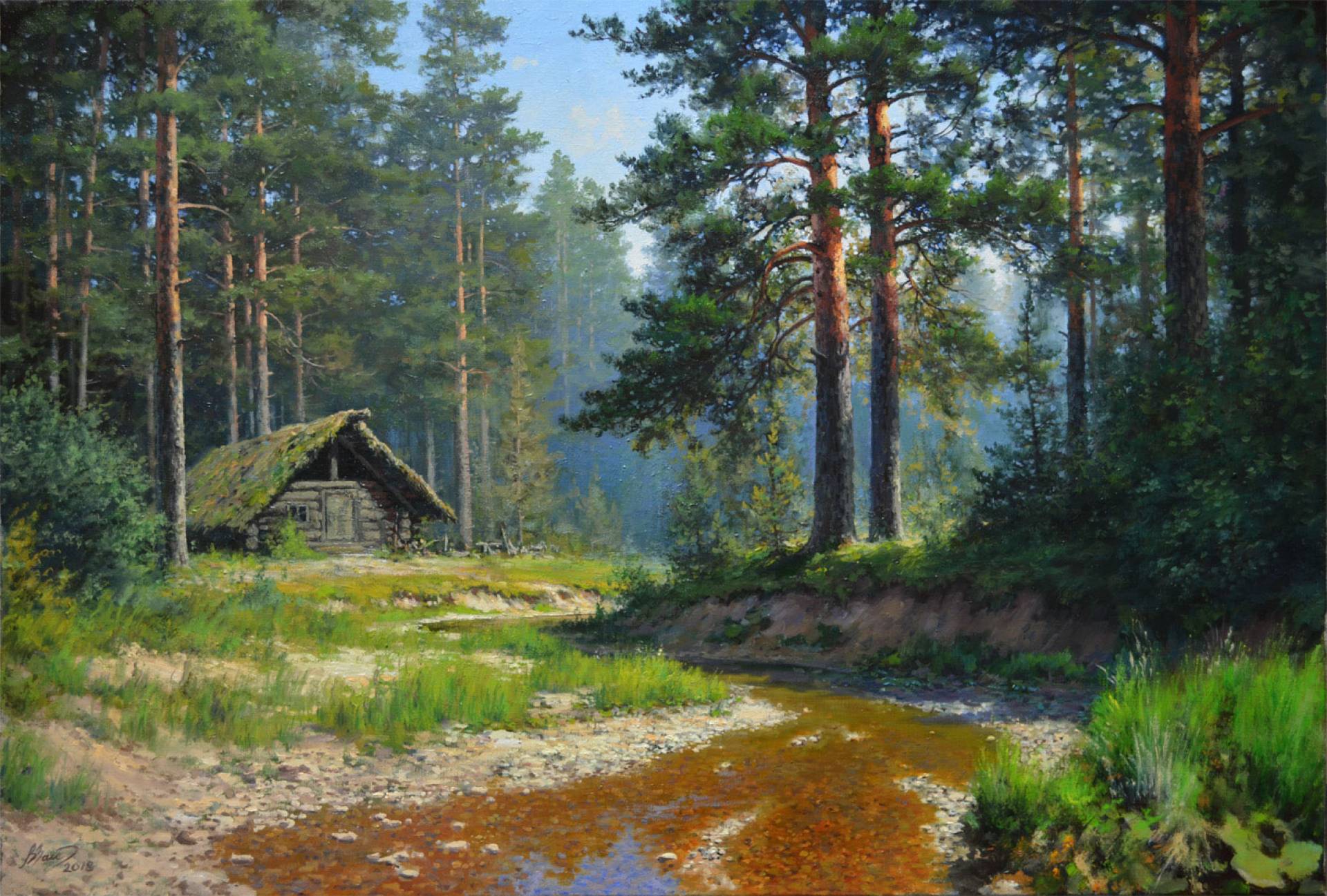 House in the Pine Forest - 1, Vadim Zainullin, 买画 油