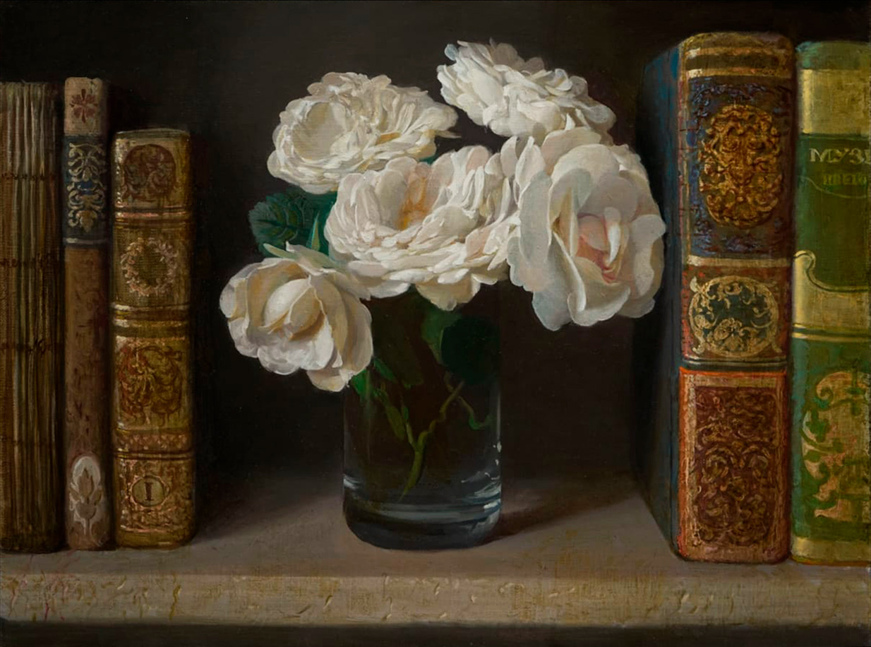 玫瑰与书籍 - 1, Alexander Saidov, 买画 油