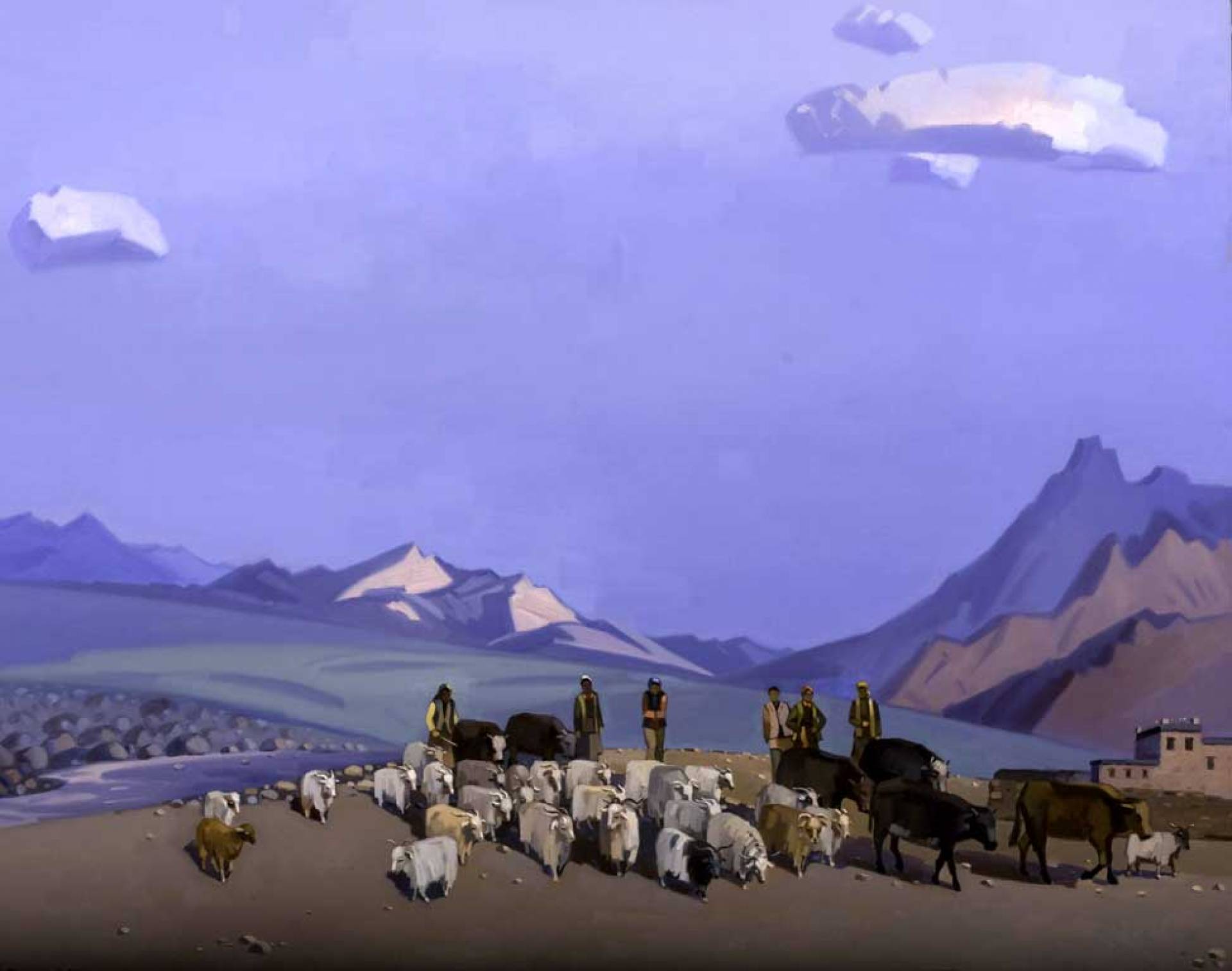 Ladakh. Evening - 1, Vladimir Tyutyuev, 买画 油