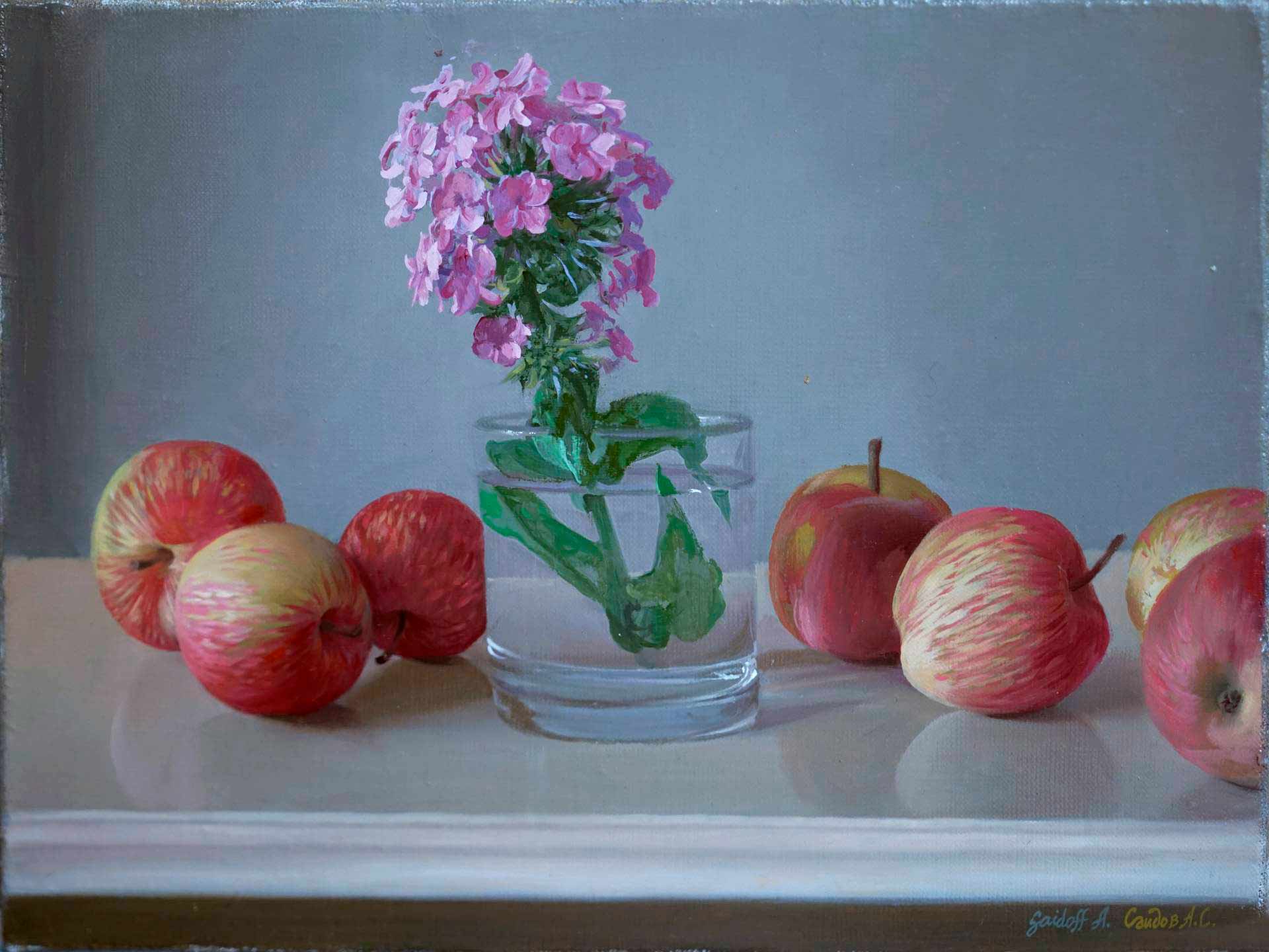 花和苹果 - 1, Alexander Saidov, 买画 油