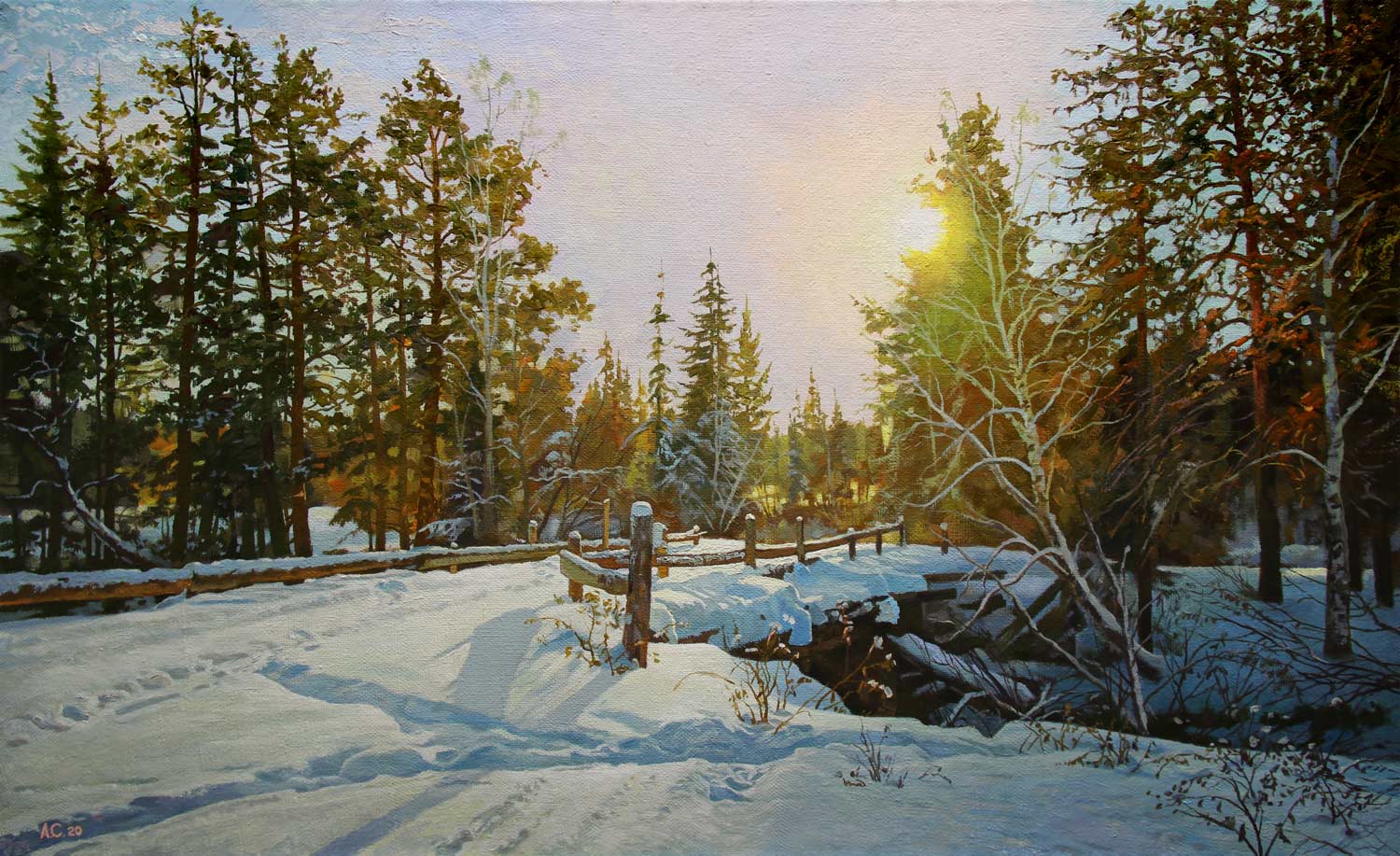 雪和太陽 - 1, 亞歷山大·薩莫赫瓦洛夫, 买画 油
