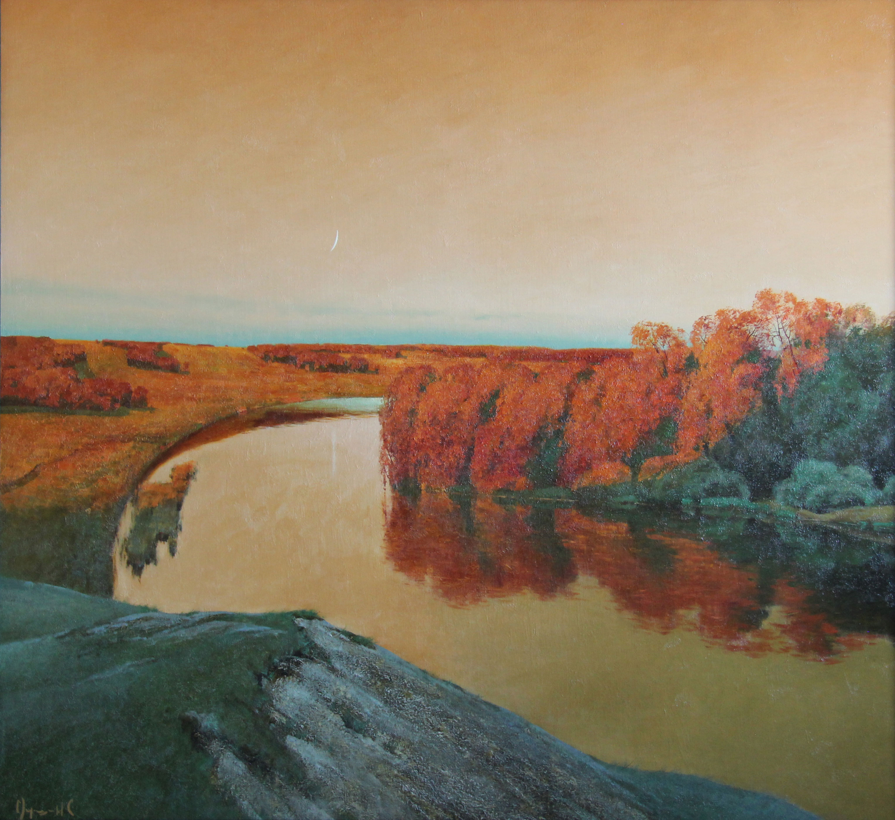 Sunset on the River - 1, Stas Miroshnikov, 买画 油