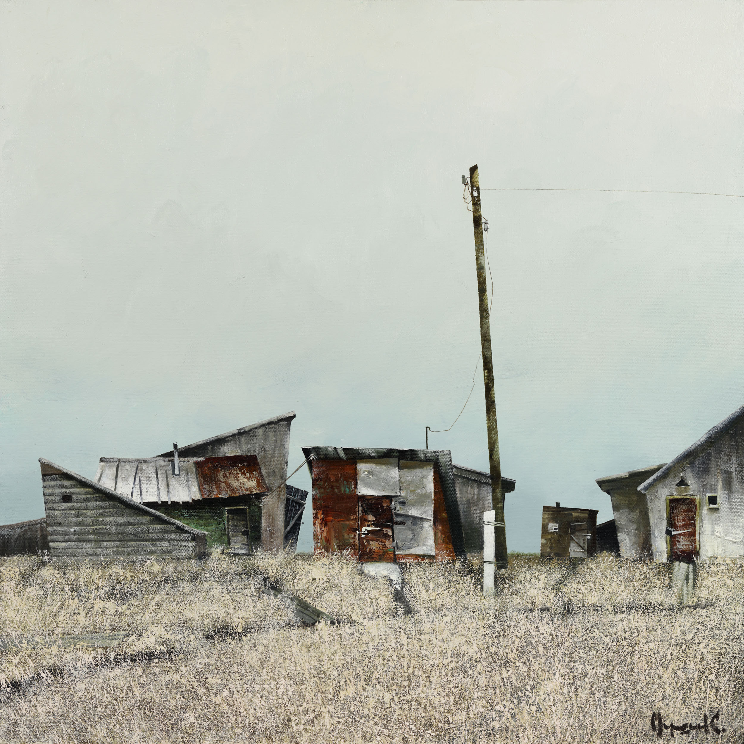 Landscape with a pole - 1, Stas Miroshnikov, 买画 油
