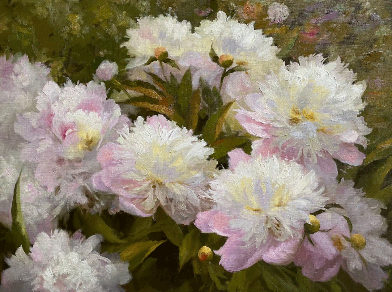 The Peony Bush - 1, Yuri Nikolayev, 买画 油