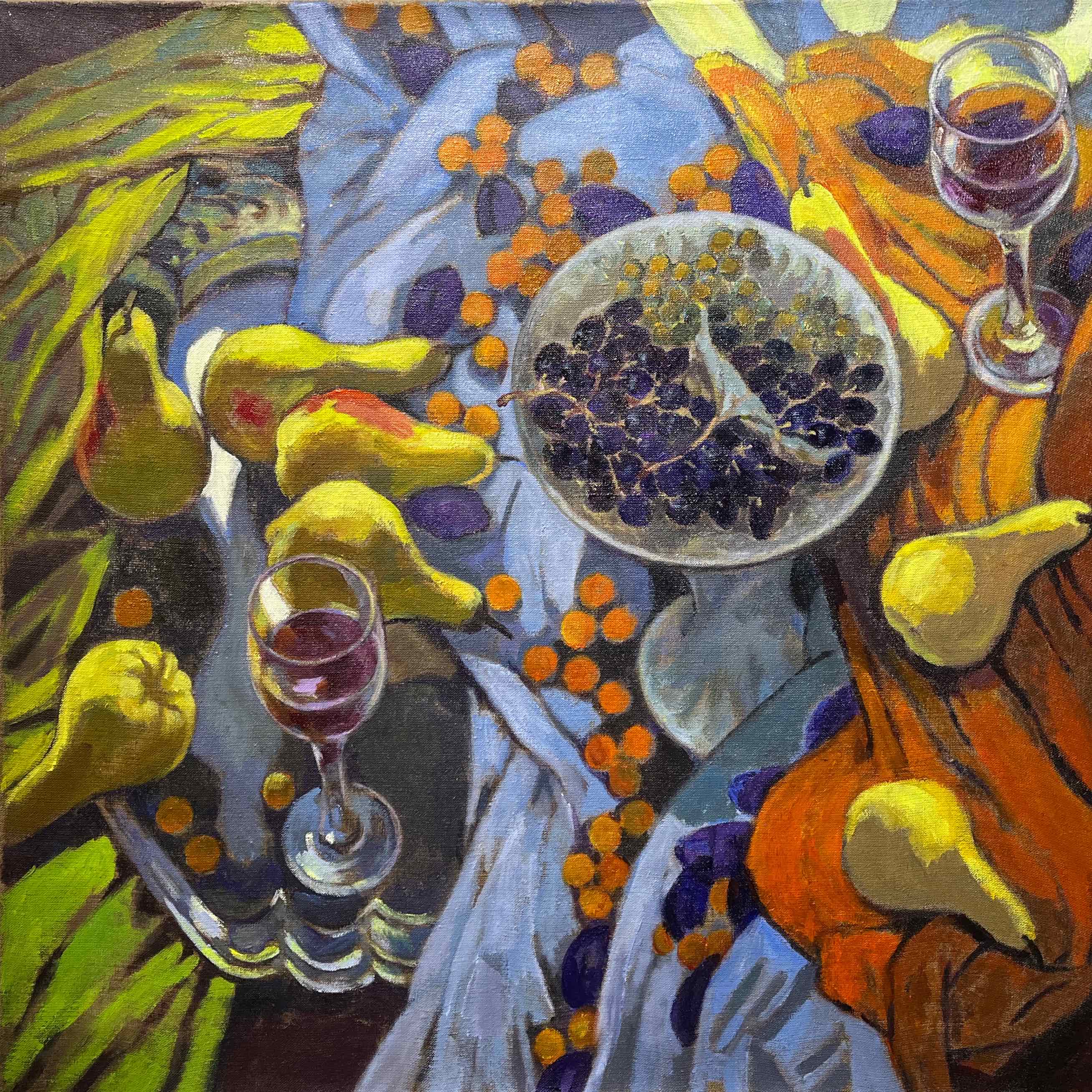 葡萄酒和水果 - 1, Anatoly Kakalov, 买画 丙烯酸