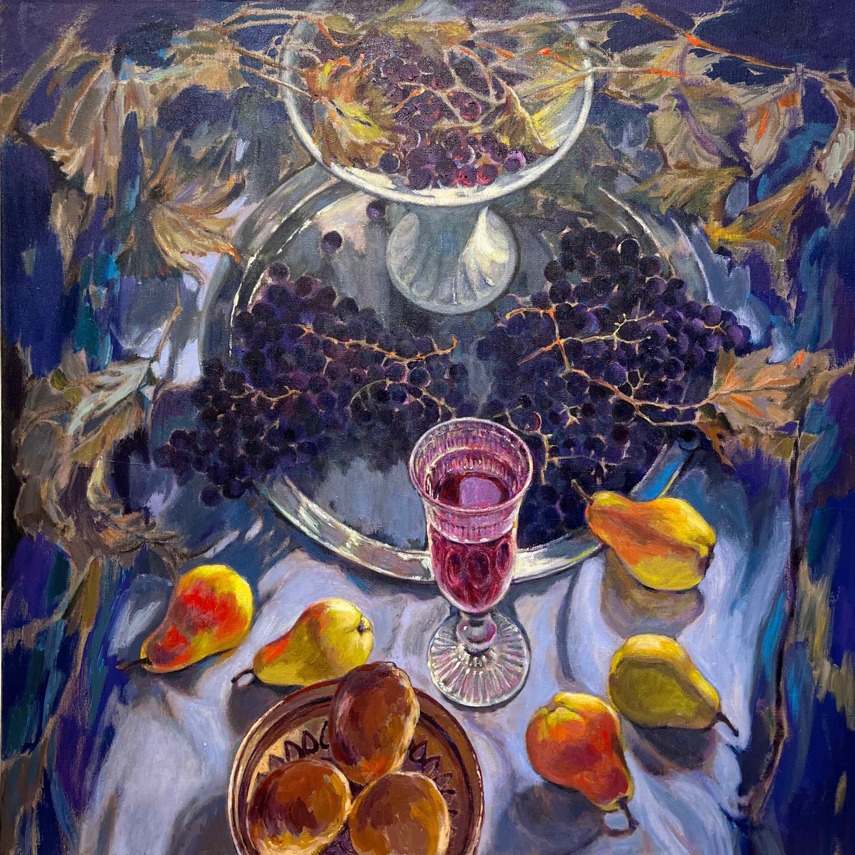 葡萄酒和水果 - 1, Anatoly Kakalov, 买画 丙烯酸