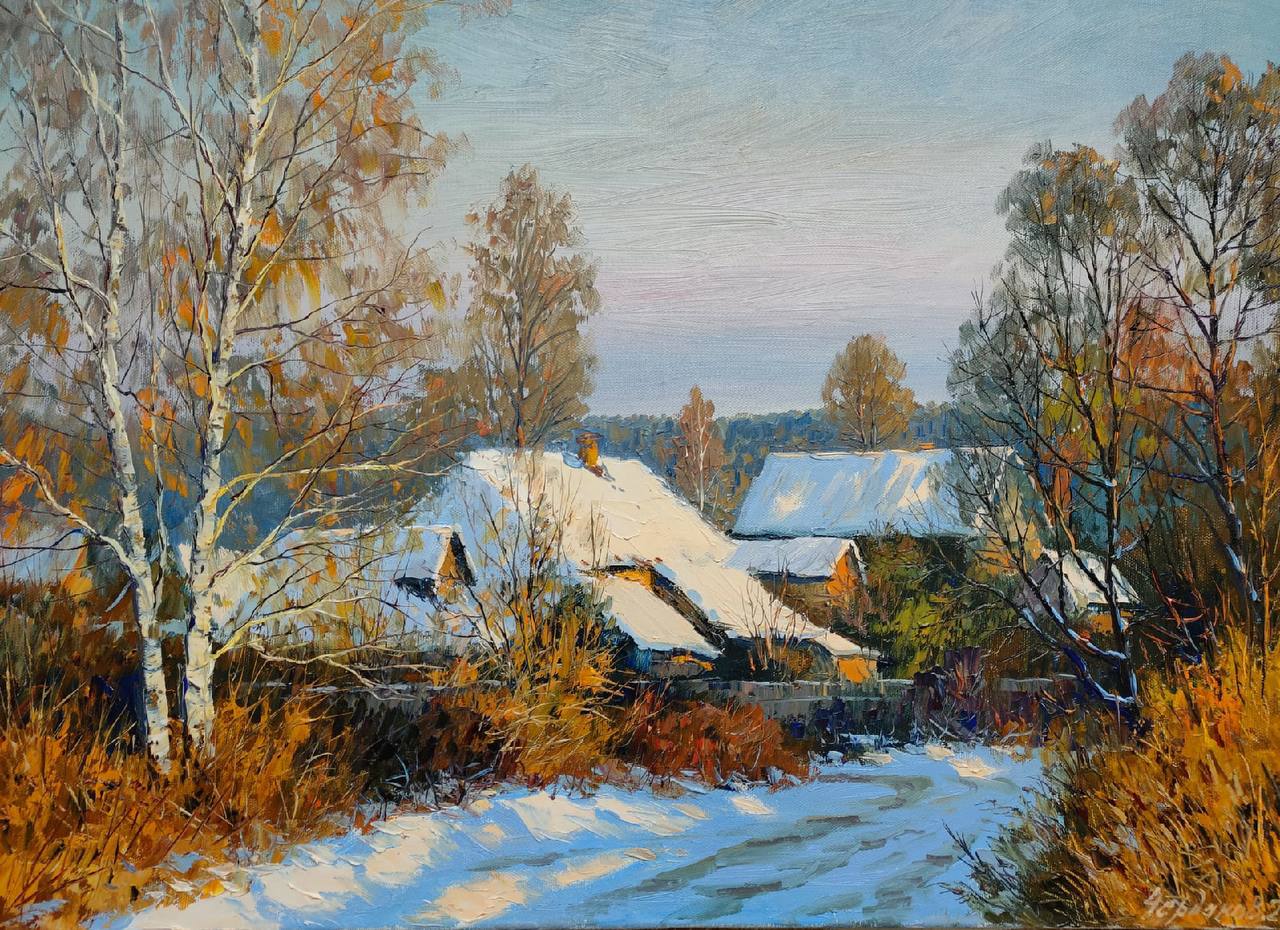 The Beginning Of Winter - 1, Vyacheslav Cherdakov, 买画 油