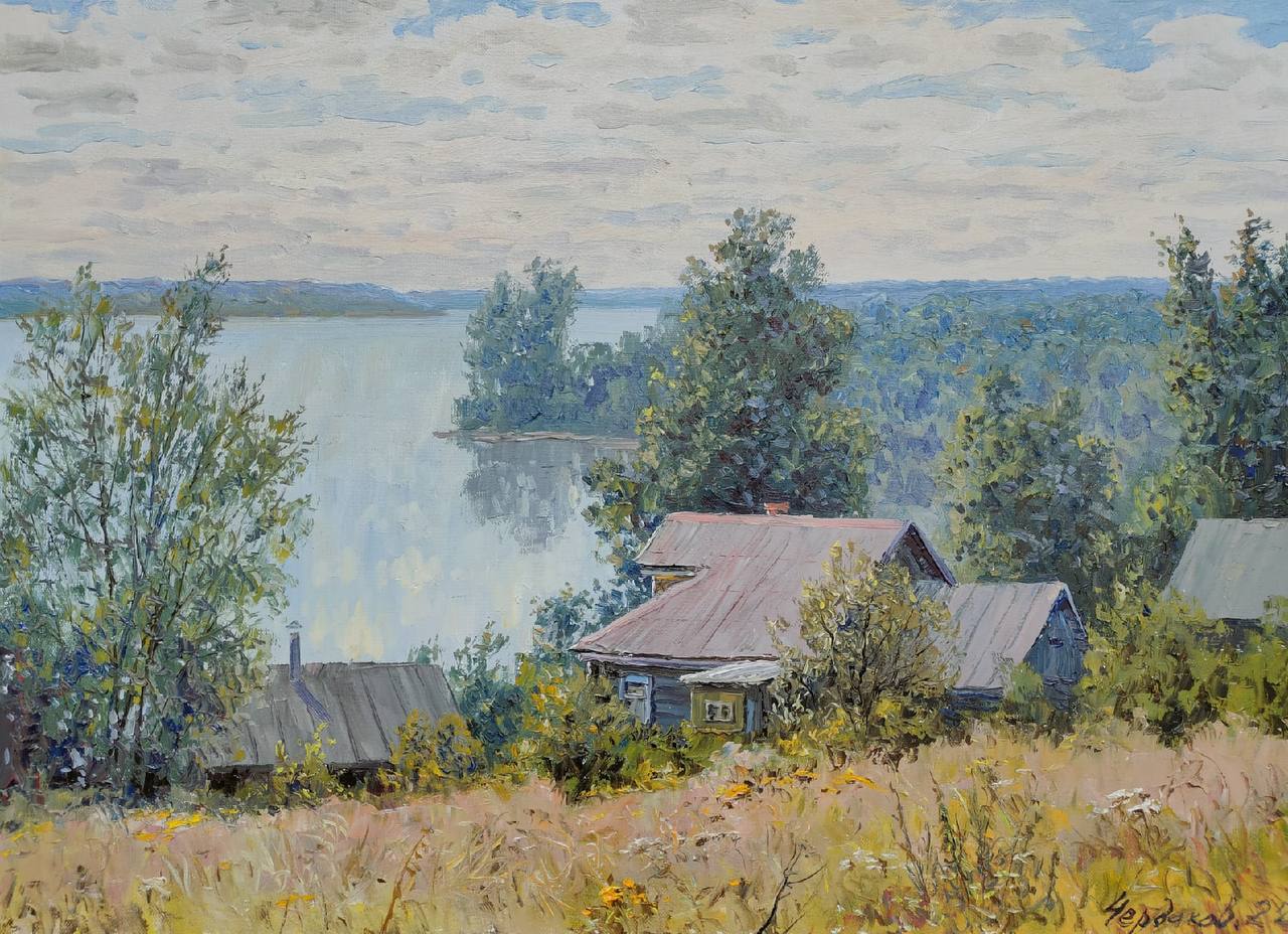 On the Shores Of the Volga - 1, Vyacheslav Cherdakov, 买画 油