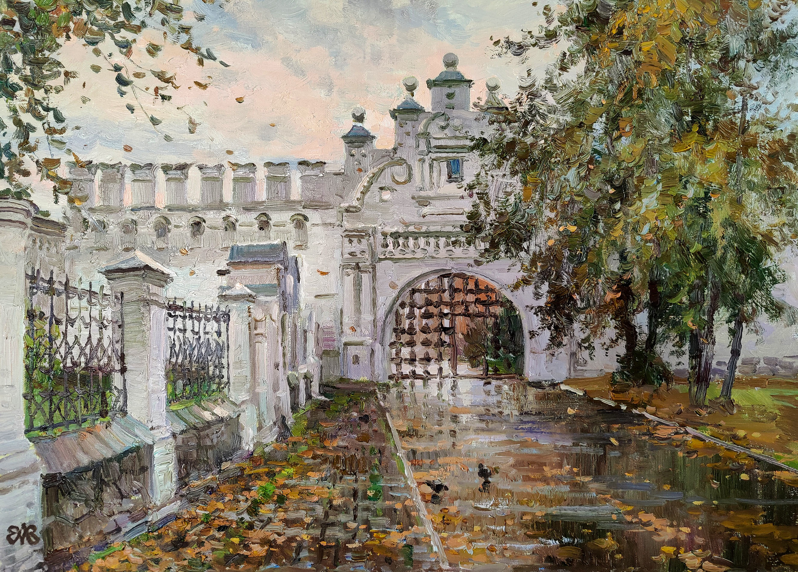 在波克罗夫斯基修道院的门口 - 1, 阿列克谢*埃夫雷莫夫, 买画 油