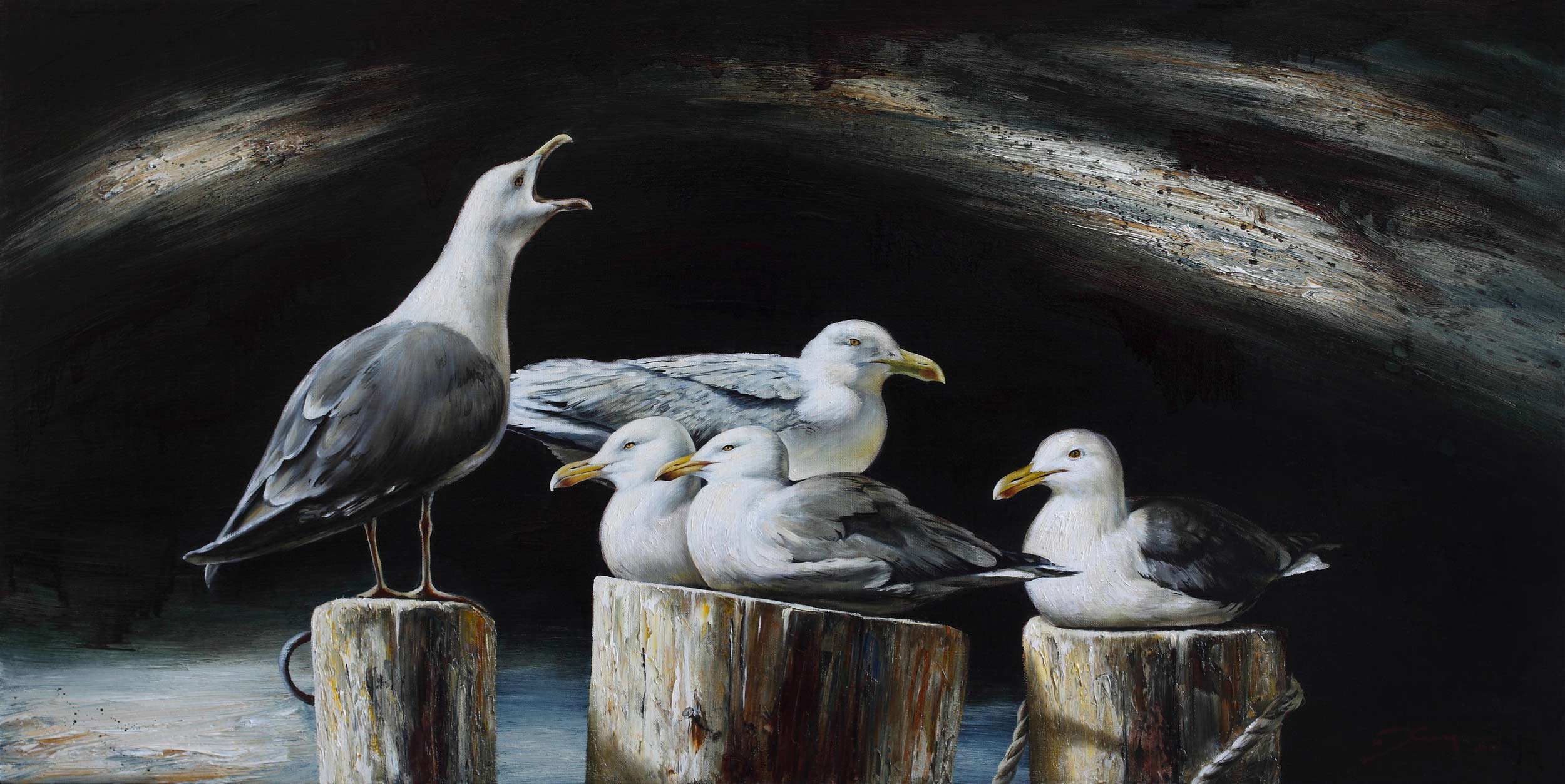 Seagulls - 1, Ilya Khokhrin, 买画 油