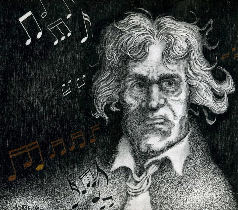 L.V. Beethoven - 1, 亚历山大Astankov, 买画 作者的技术