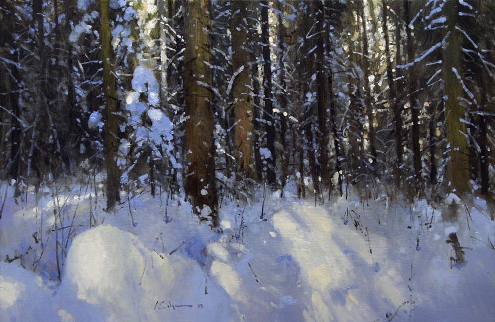 Snow Forest - 1, Alexey Savchenko, 买画 油